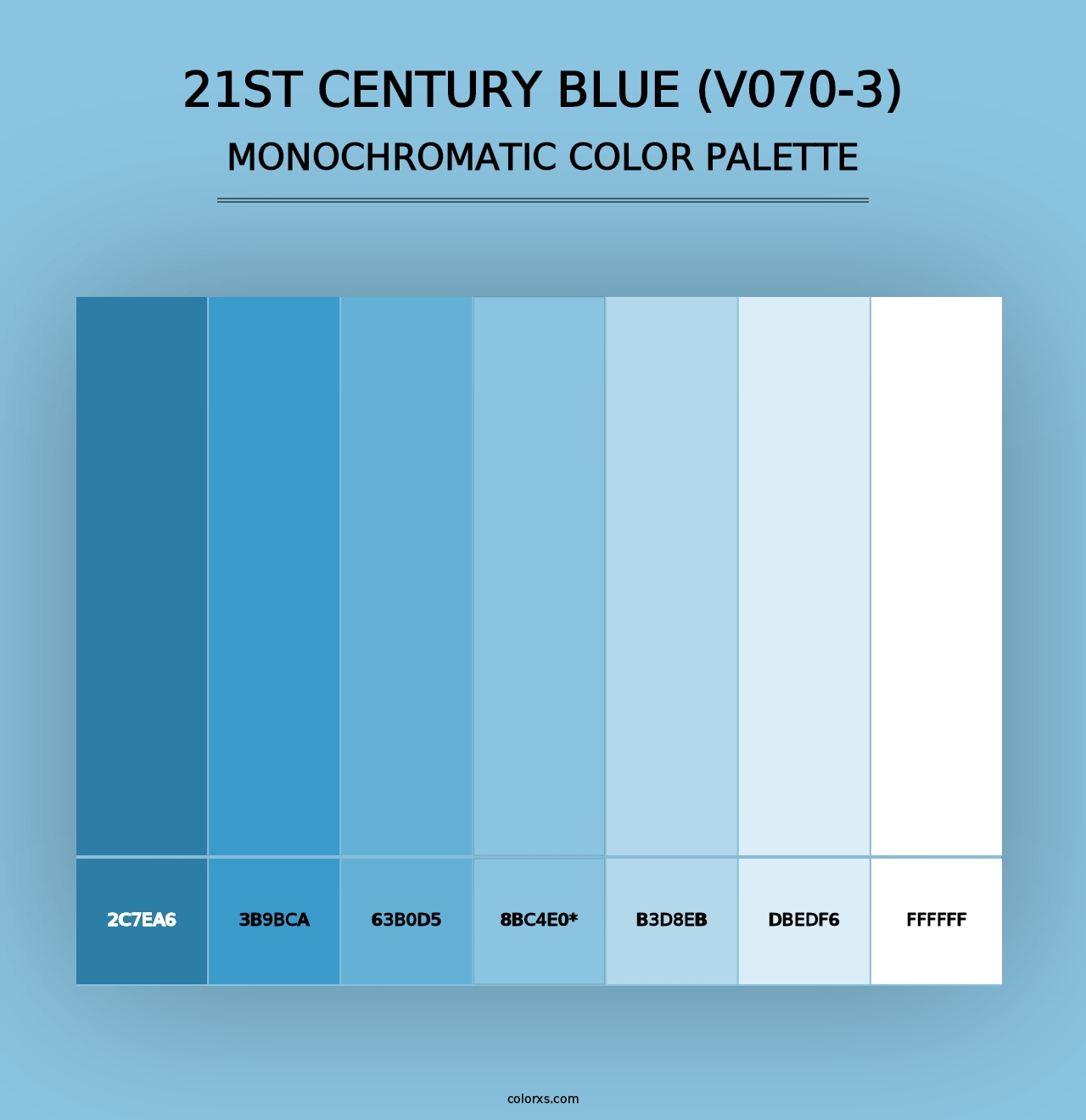 21st Century Blue (V070-3) - Monochromatic Color Palette