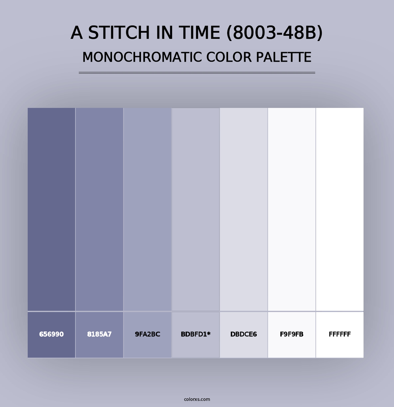 A Stitch in Time (8003-48B) - Monochromatic Color Palette