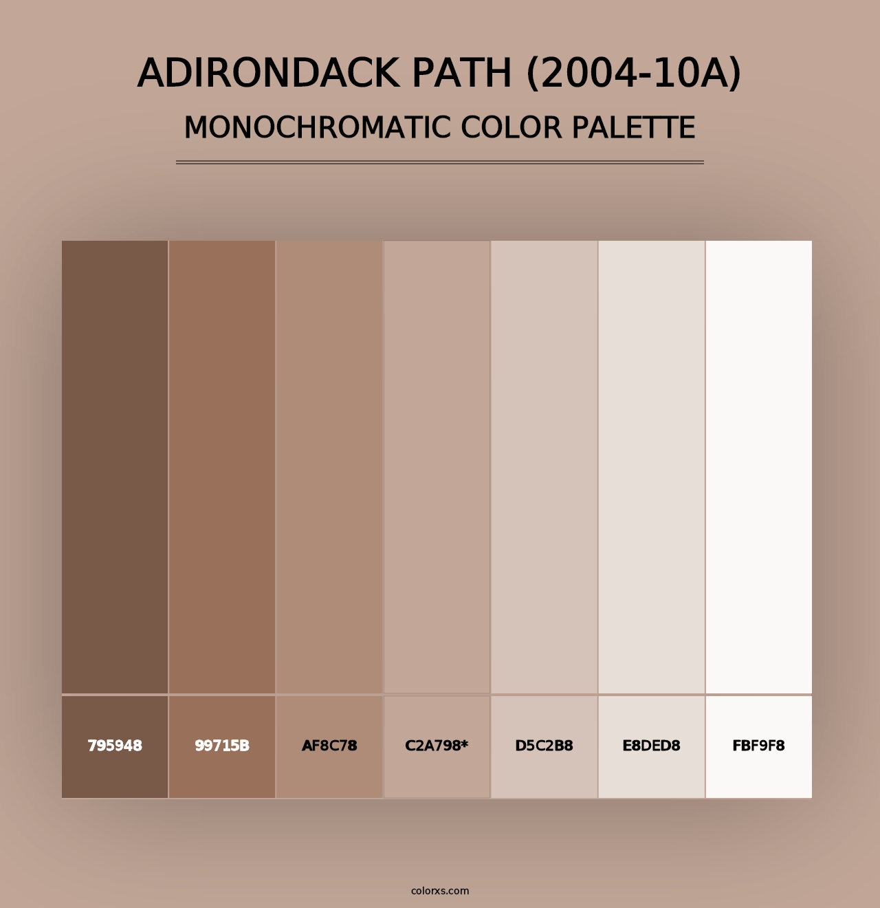 Adirondack Path (2004-10A) - Monochromatic Color Palette