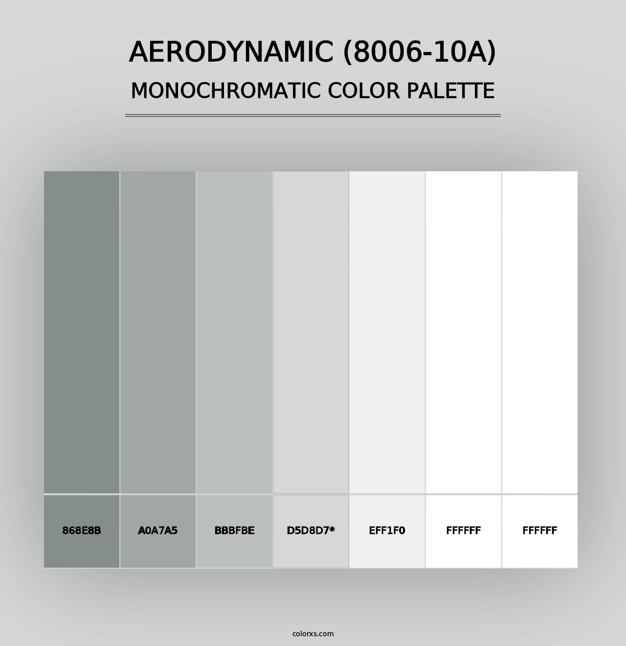 Aerodynamic (8006-10A) - Monochromatic Color Palette