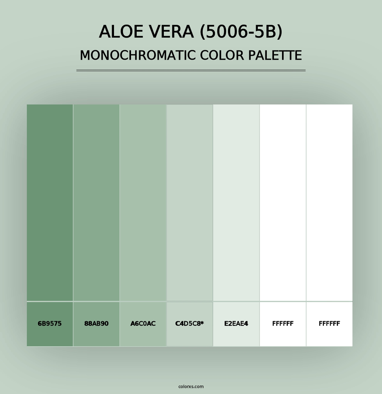 Aloe Vera (5006-5B) - Monochromatic Color Palette