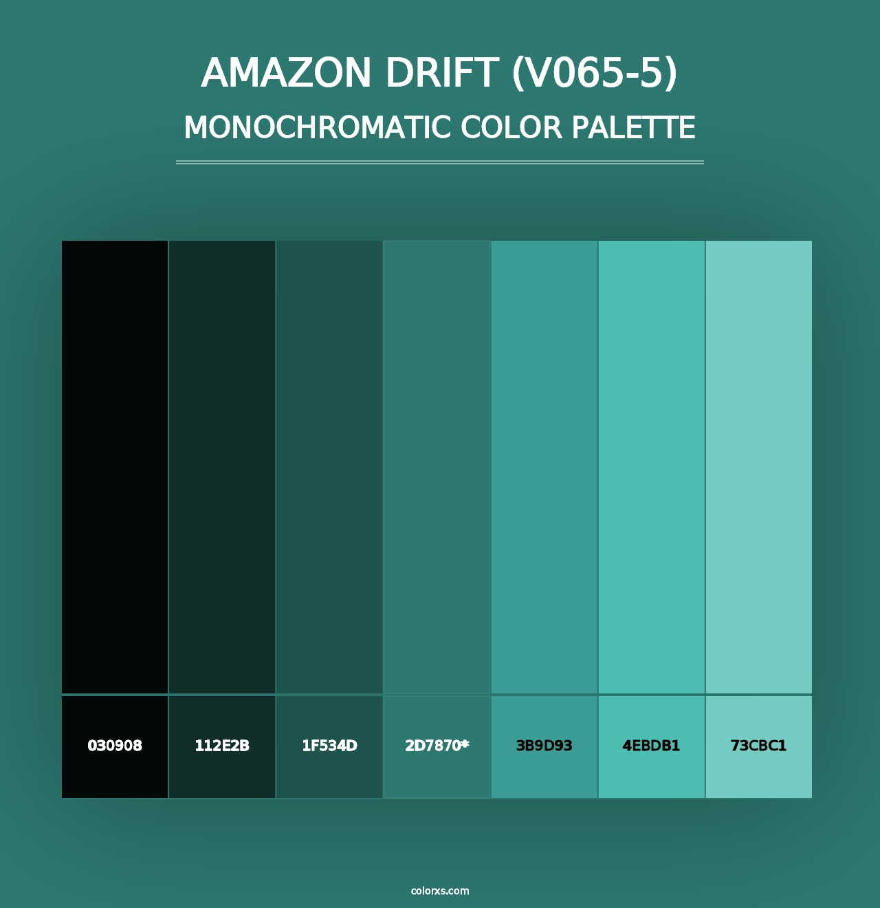 Amazon Drift (V065-5) - Monochromatic Color Palette