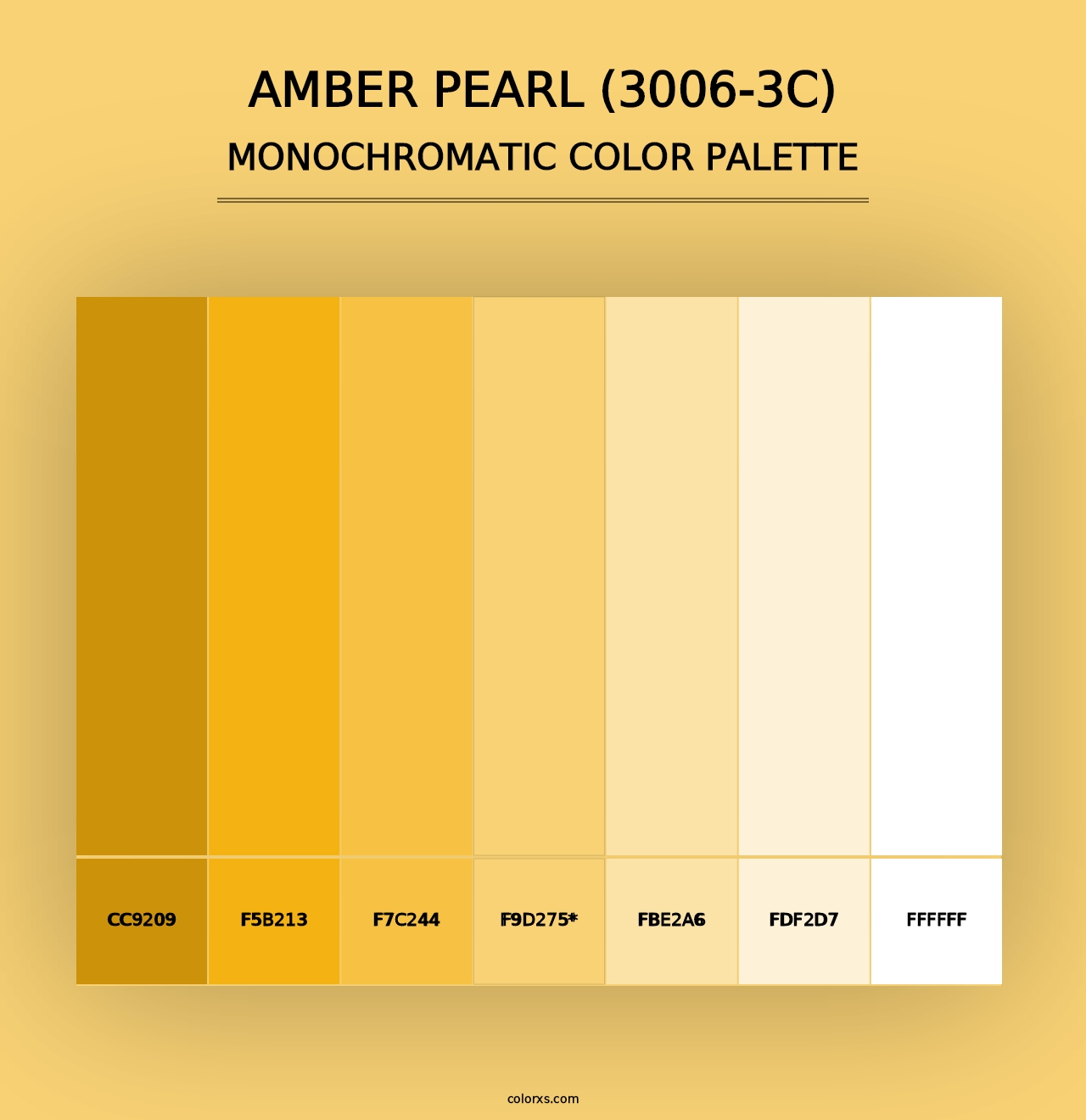 Amber Pearl (3006-3C) - Monochromatic Color Palette