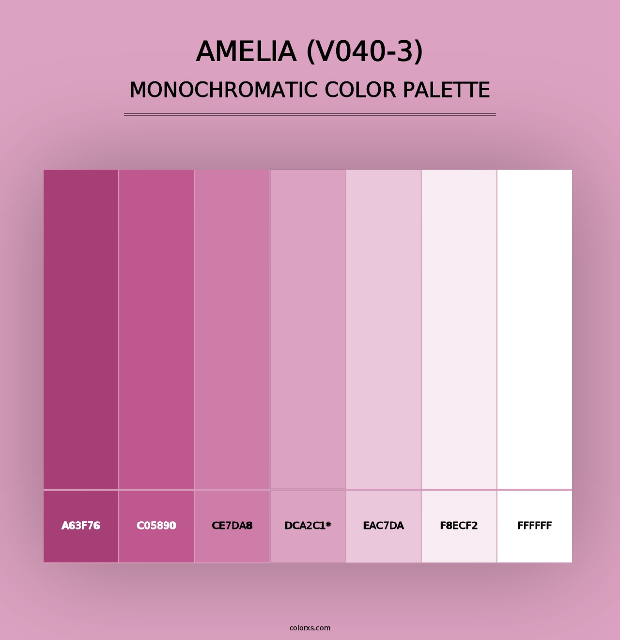 Amelia (V040-3) - Monochromatic Color Palette