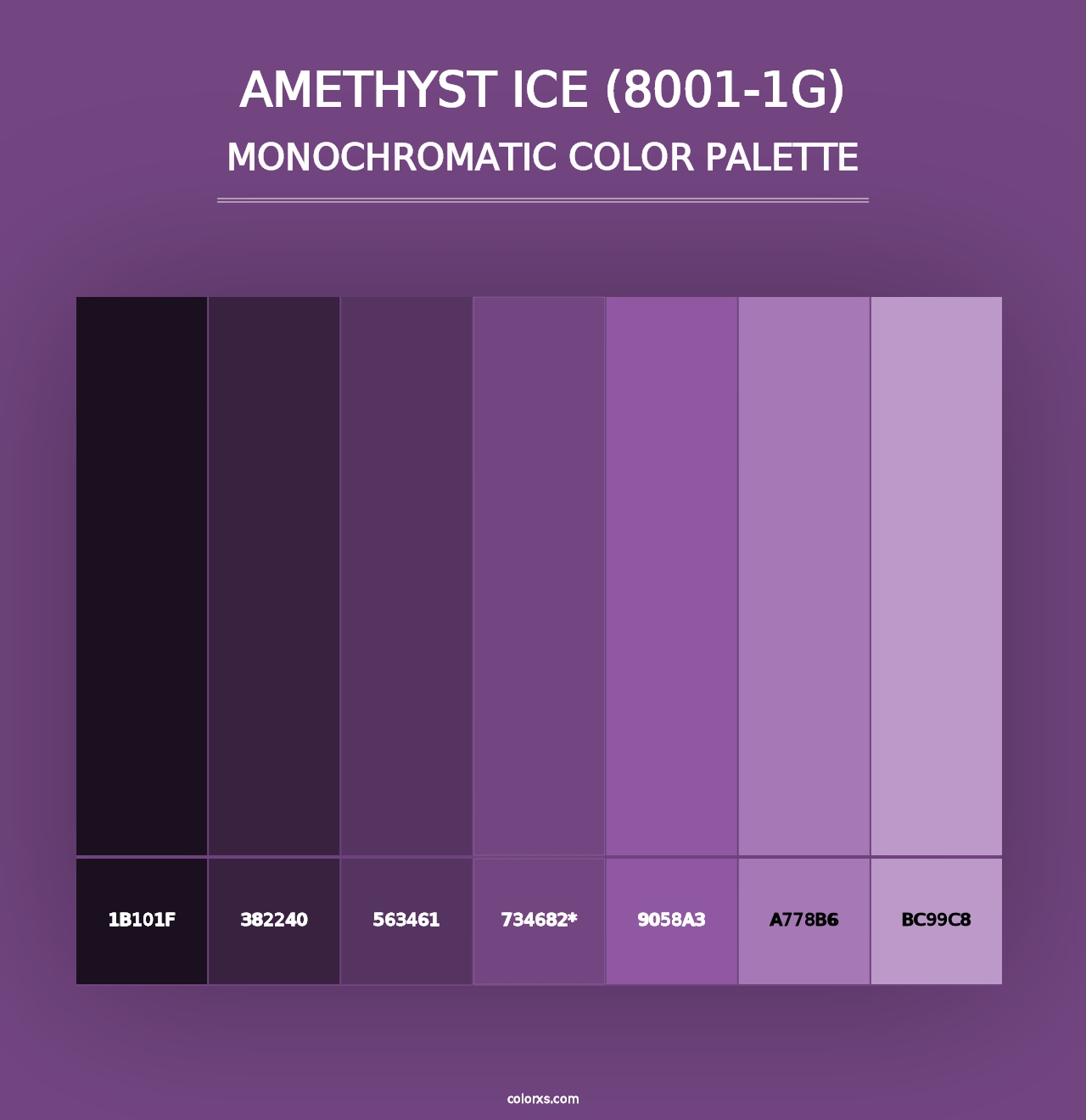 Amethyst Ice (8001-1G) - Monochromatic Color Palette