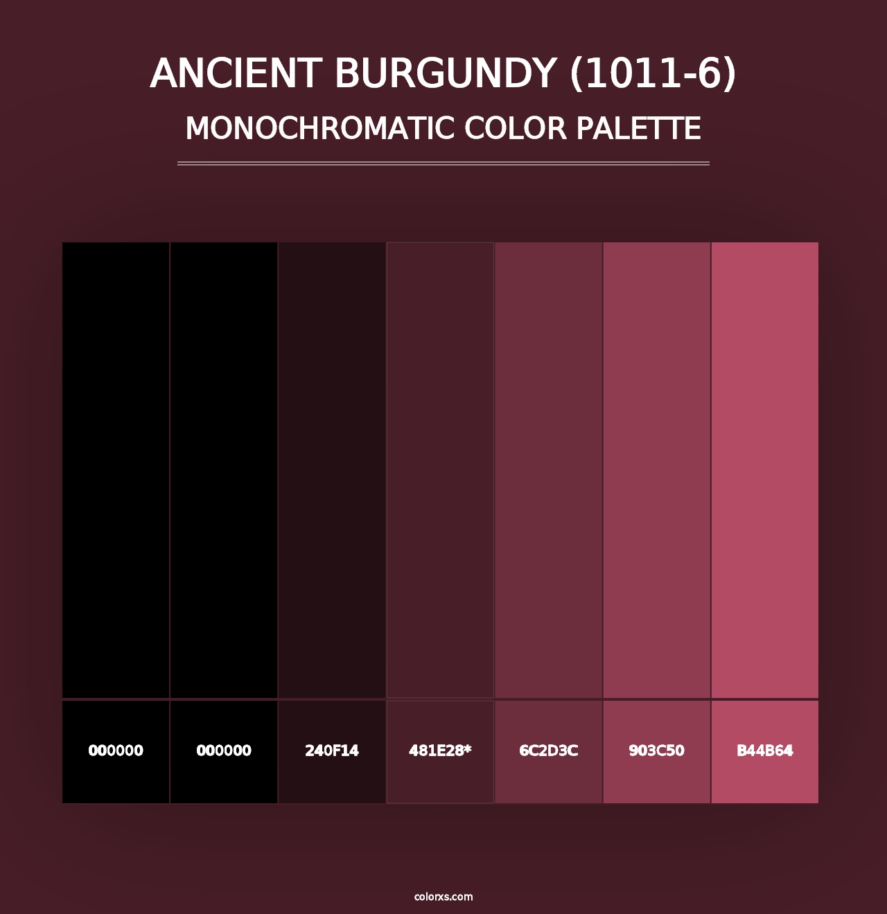 Ancient Burgundy (1011-6) - Monochromatic Color Palette