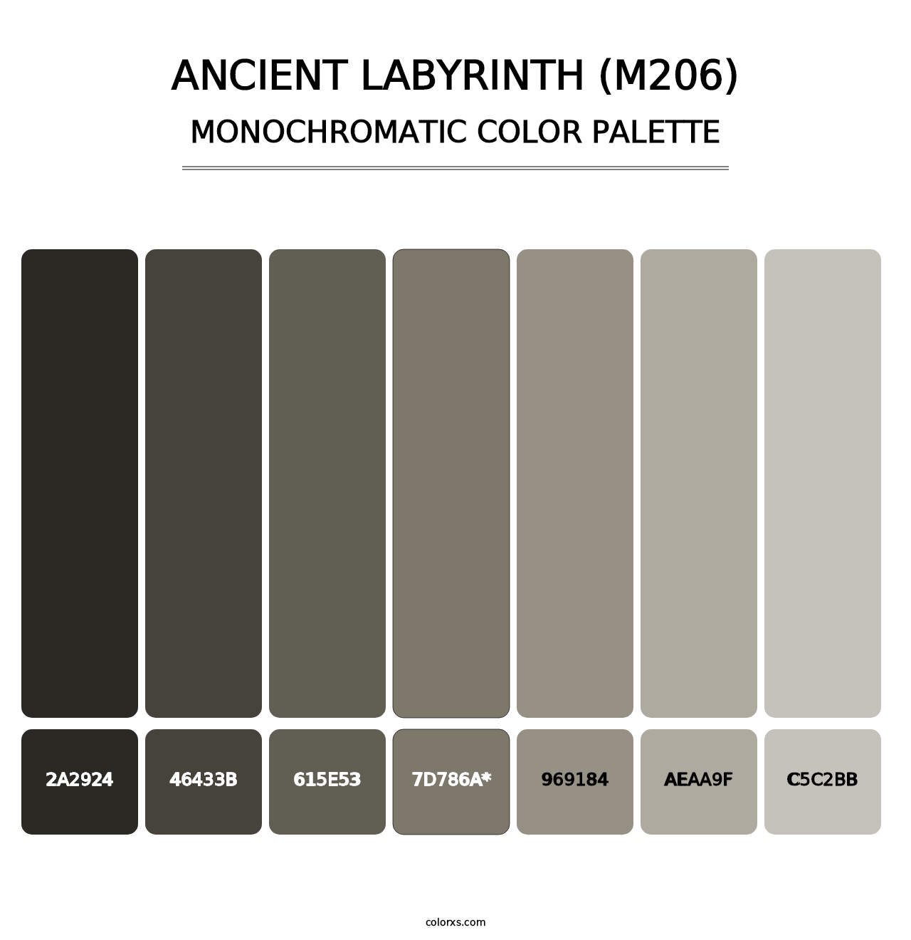 Ancient Labyrinth (M206) - Monochromatic Color Palette