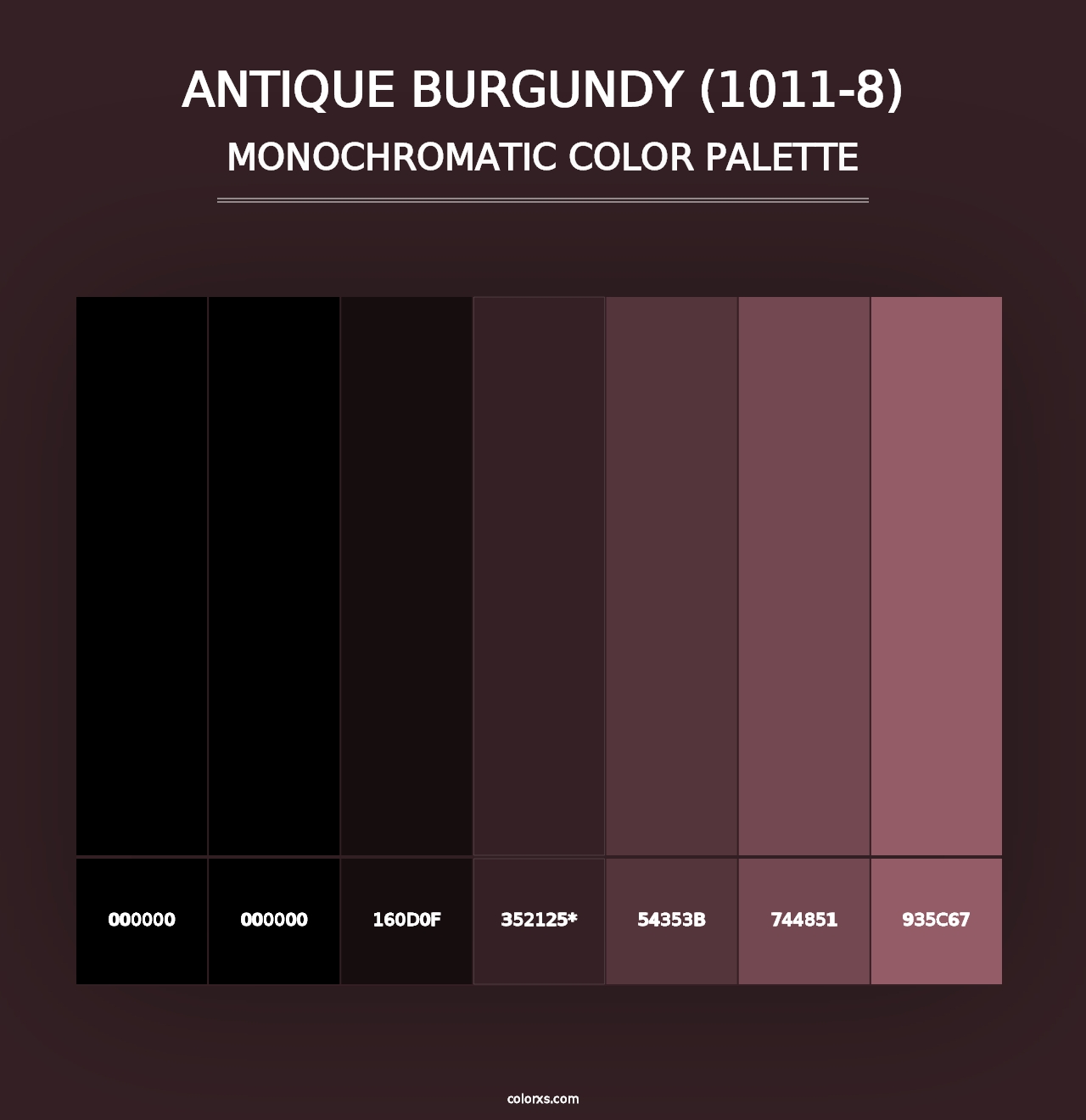 Antique Burgundy (1011-8) - Monochromatic Color Palette