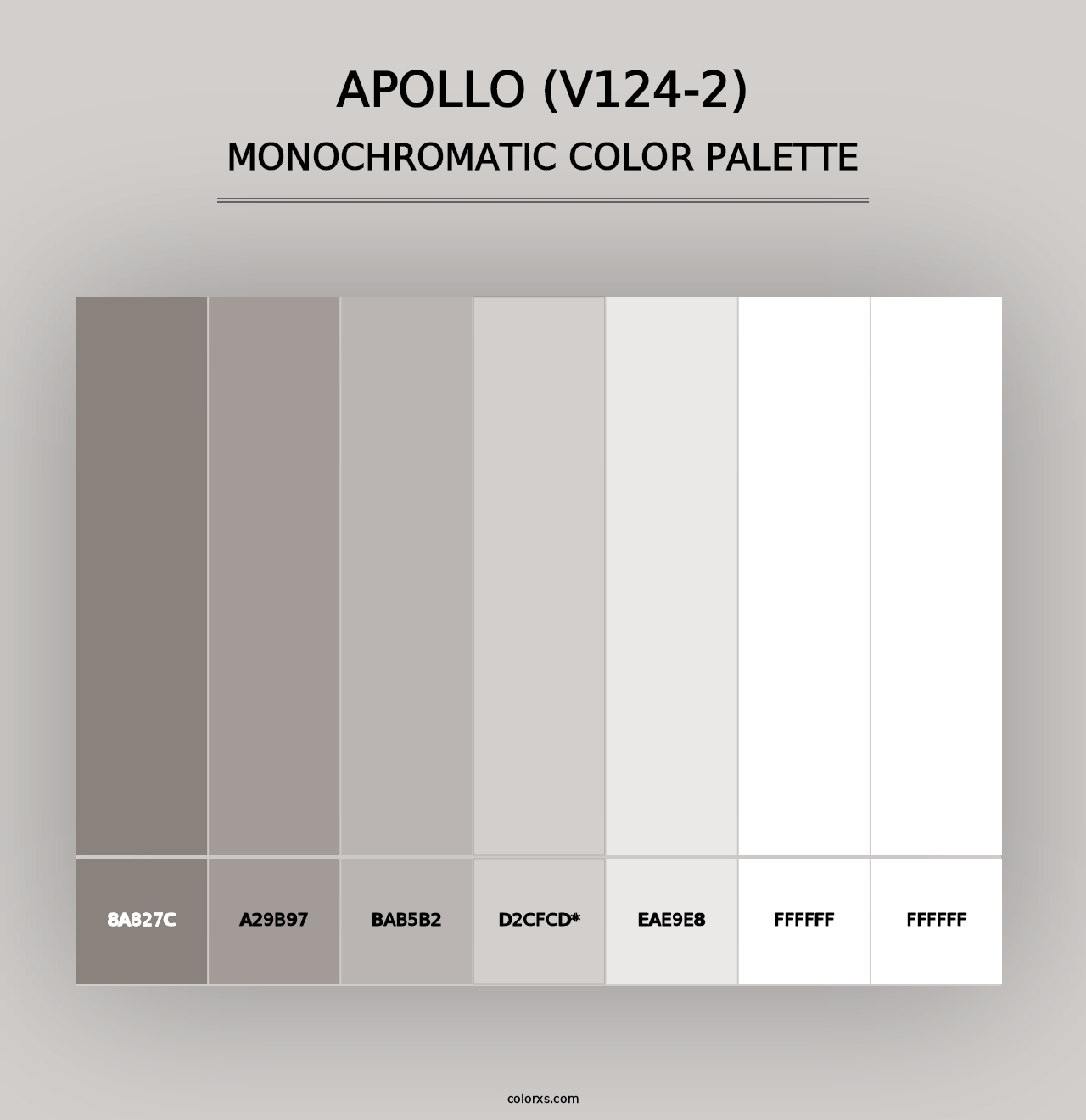 Apollo (V124-2) - Monochromatic Color Palette