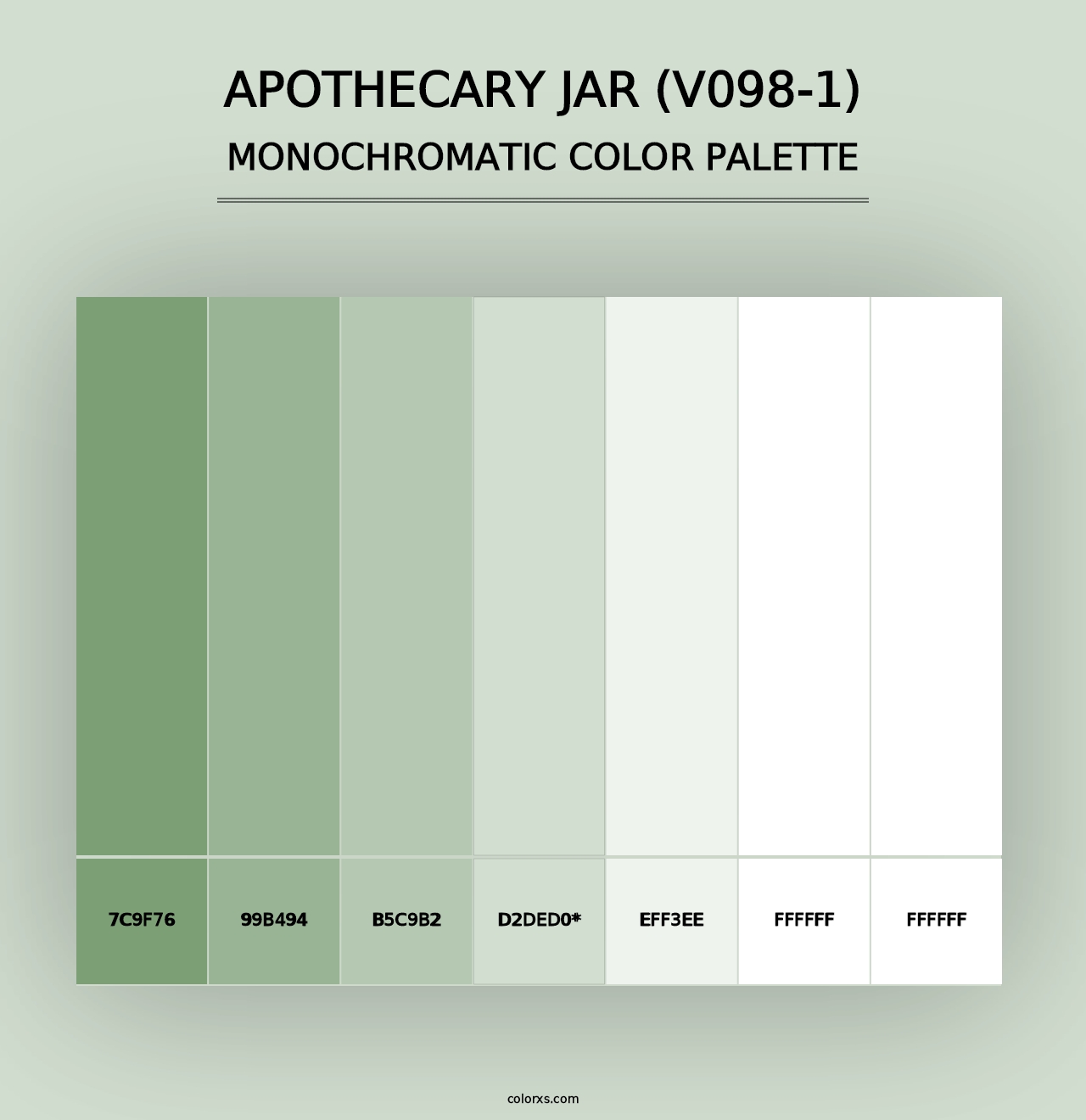 Apothecary Jar (V098-1) - Monochromatic Color Palette