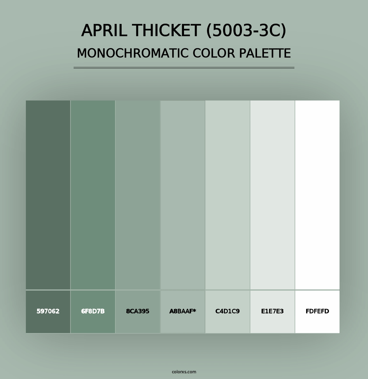 April Thicket (5003-3C) - Monochromatic Color Palette