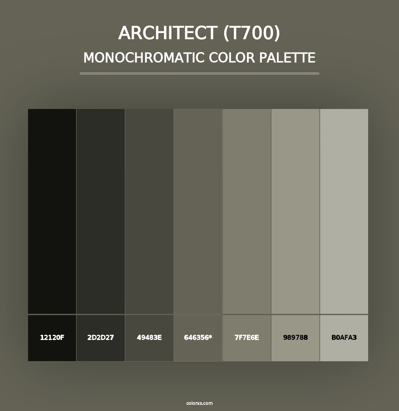 Architect (T700) - Monochromatic Color Palette