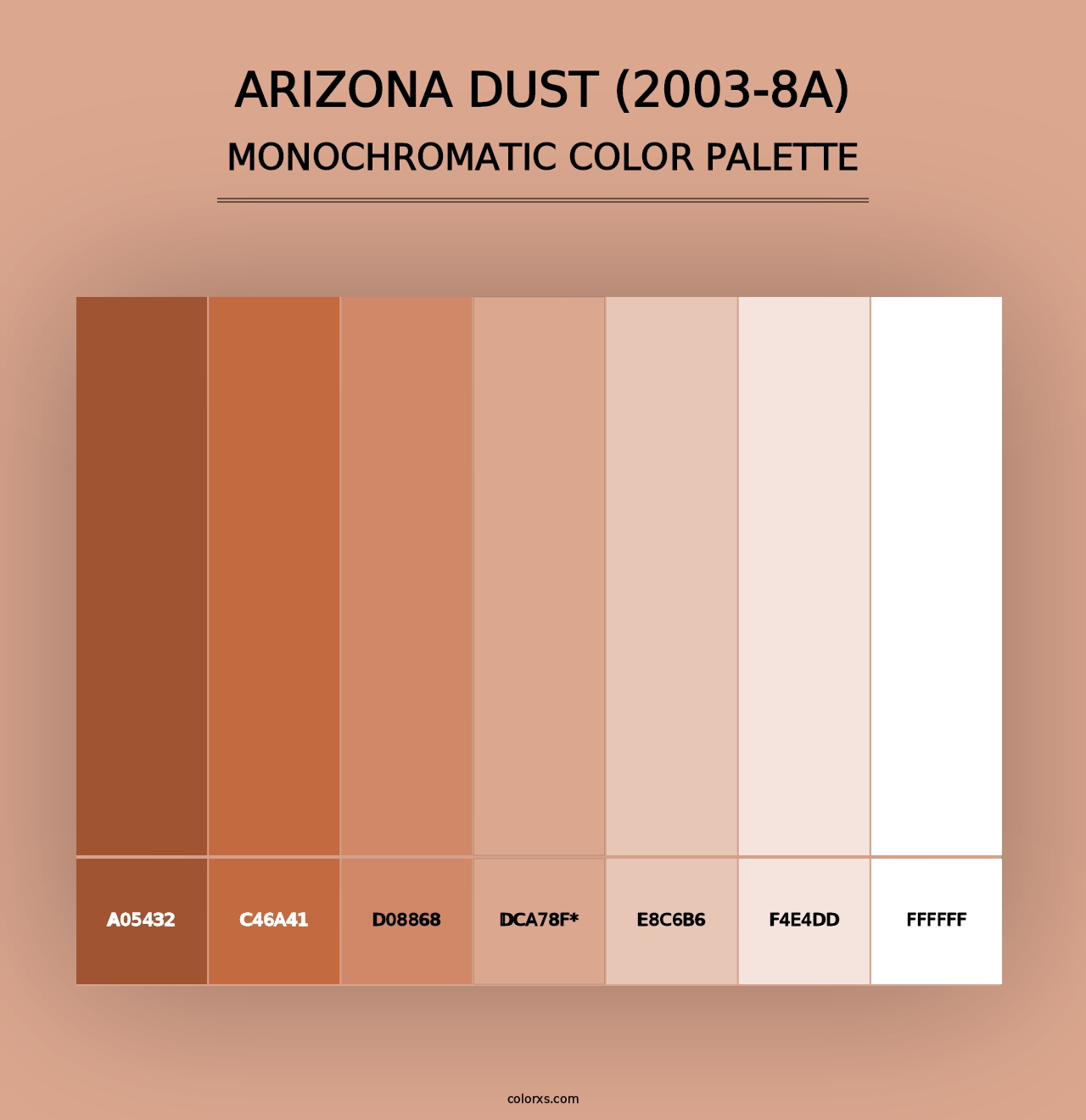 Arizona Dust (2003-8A) - Monochromatic Color Palette