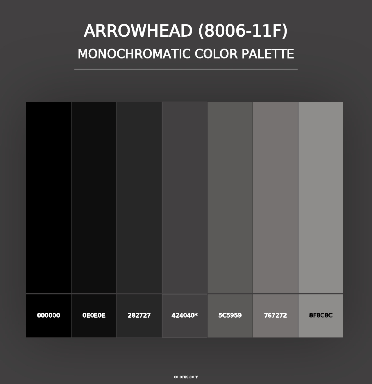 Arrowhead (8006-11F) - Monochromatic Color Palette