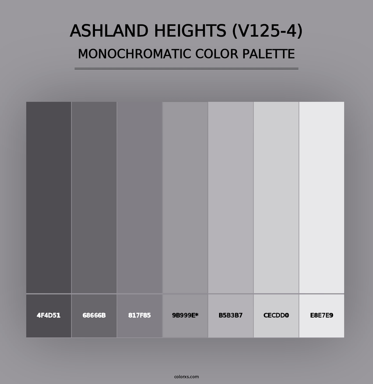 Ashland Heights (V125-4) - Monochromatic Color Palette