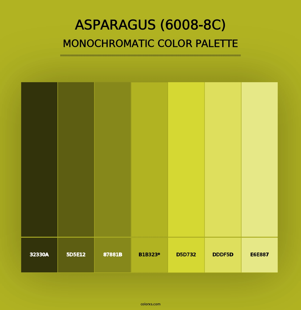 Asparagus (6008-8C) - Monochromatic Color Palette