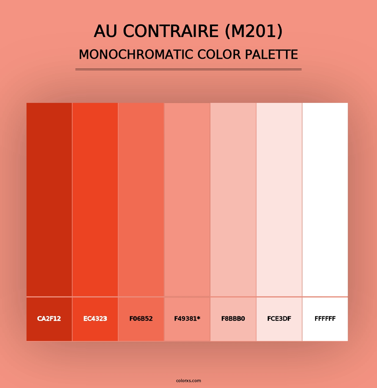 Au Contraire (M201) - Monochromatic Color Palette