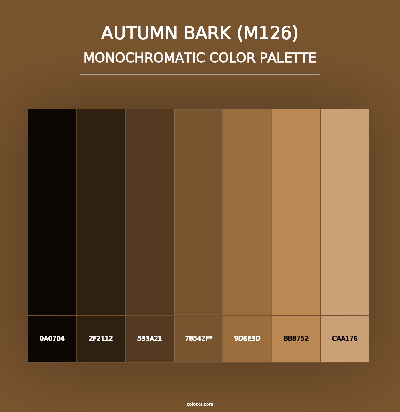 Autumn Bark (M126) - Monochromatic Color Palette