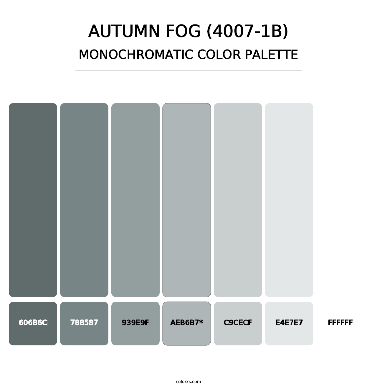 Autumn Fog (4007-1B) - Monochromatic Color Palette