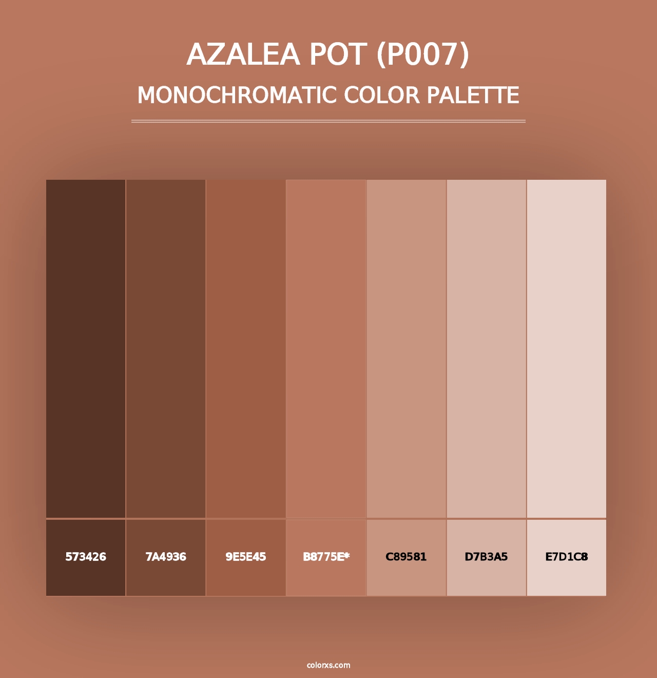 Azalea Pot (P007) - Monochromatic Color Palette