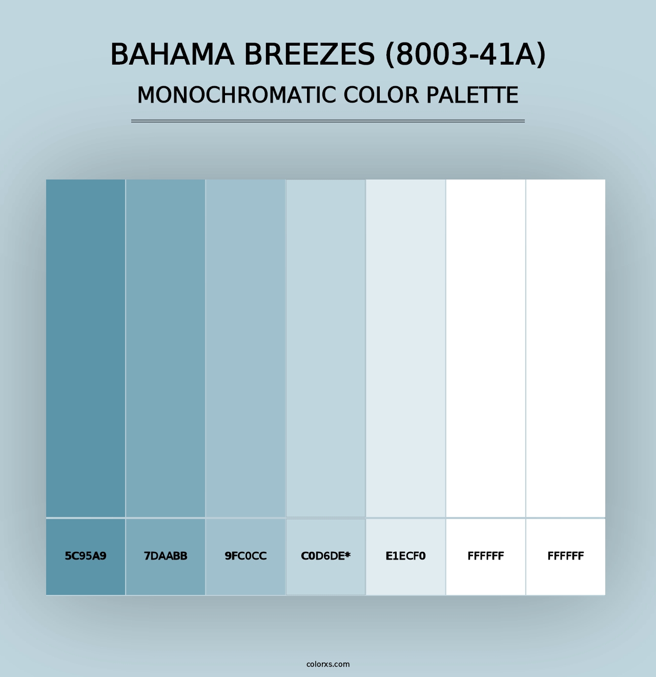 Bahama Breezes (8003-41A) - Monochromatic Color Palette