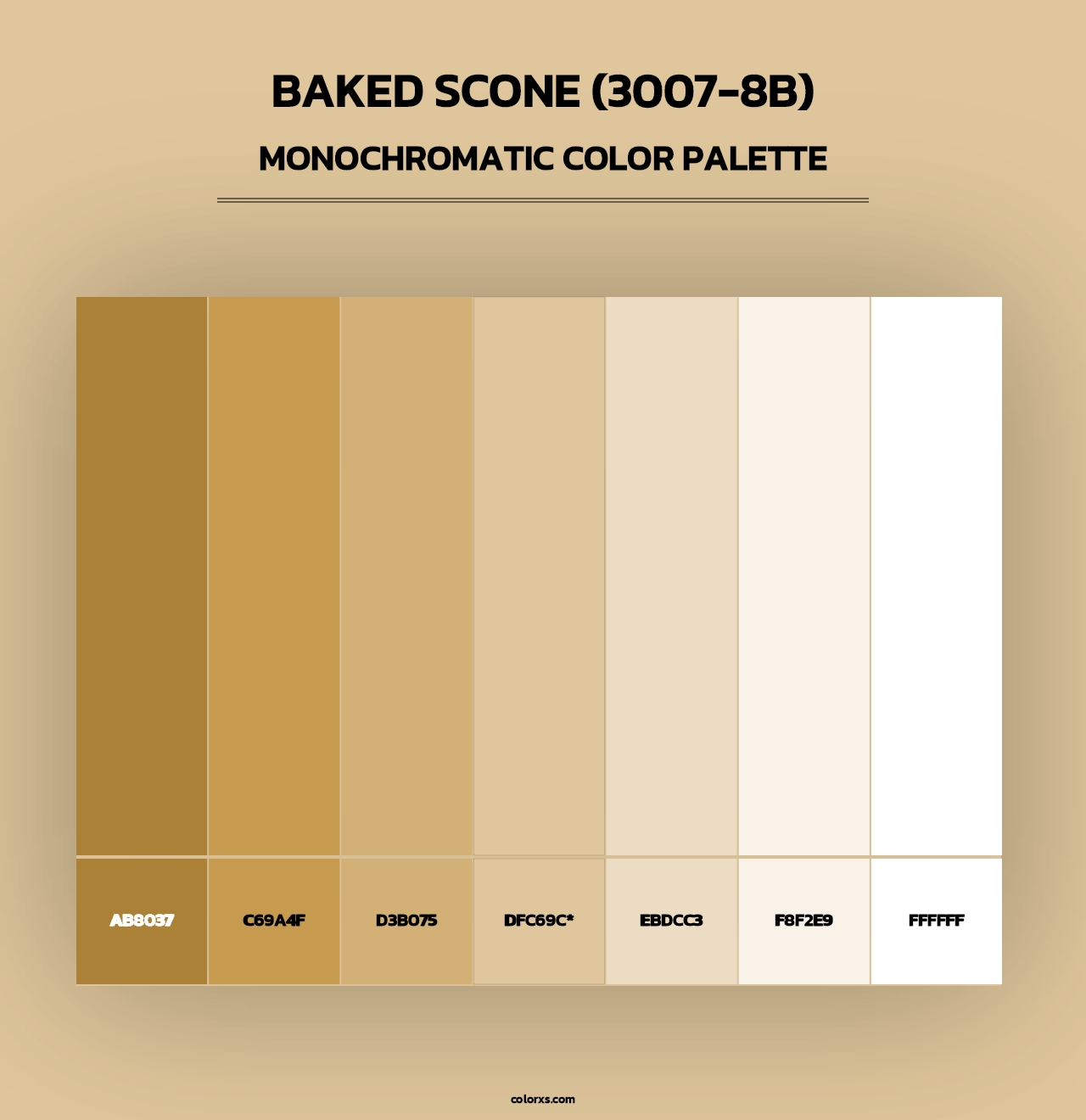 Baked Scone (3007-8B) - Monochromatic Color Palette