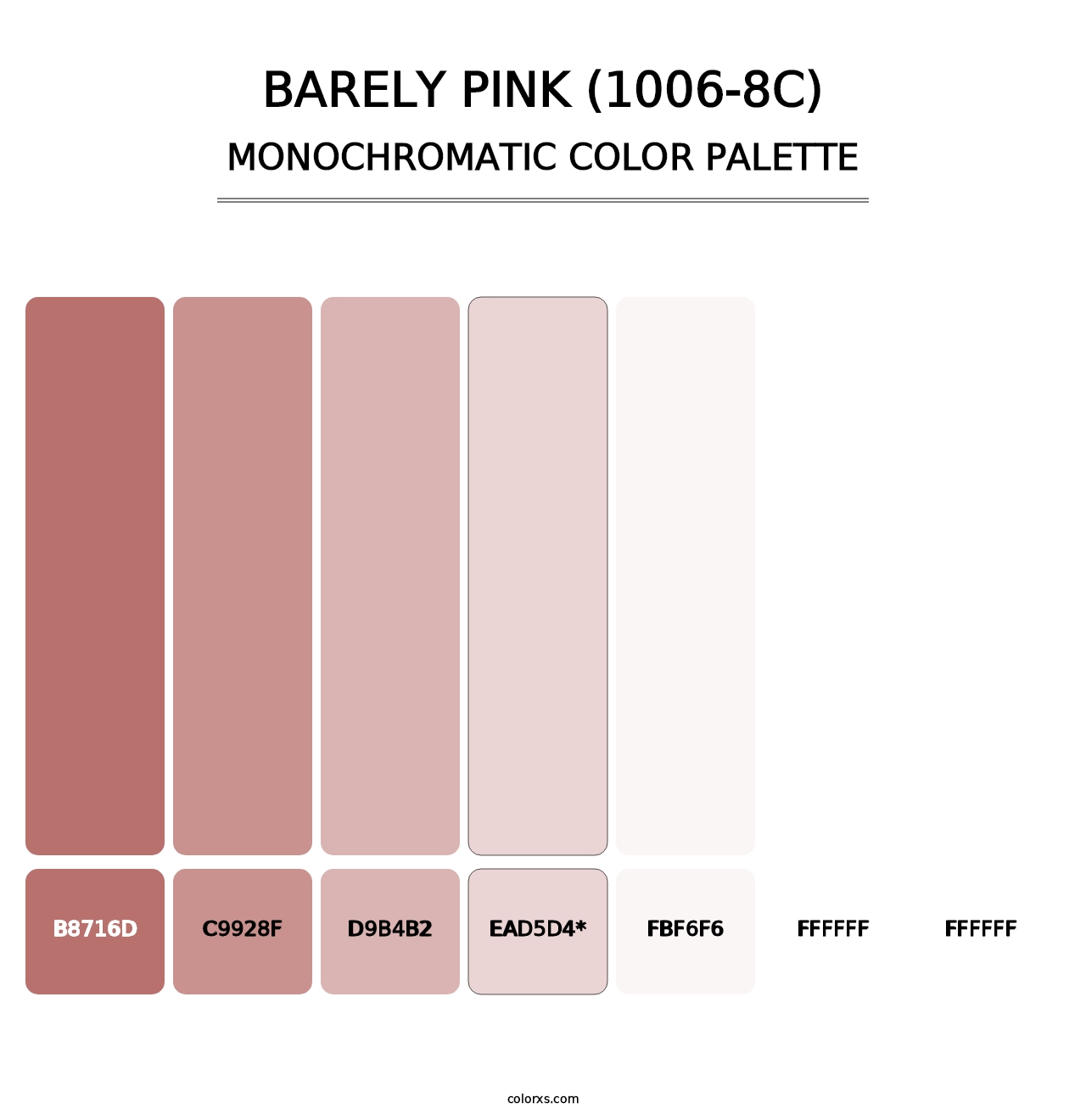 Barely Pink (1006-8C) - Monochromatic Color Palette