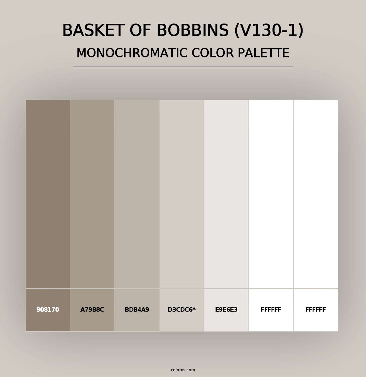 Basket of Bobbins (V130-1) - Monochromatic Color Palette