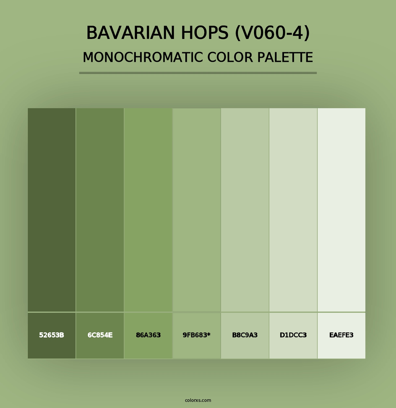 Bavarian Hops (V060-4) - Monochromatic Color Palette