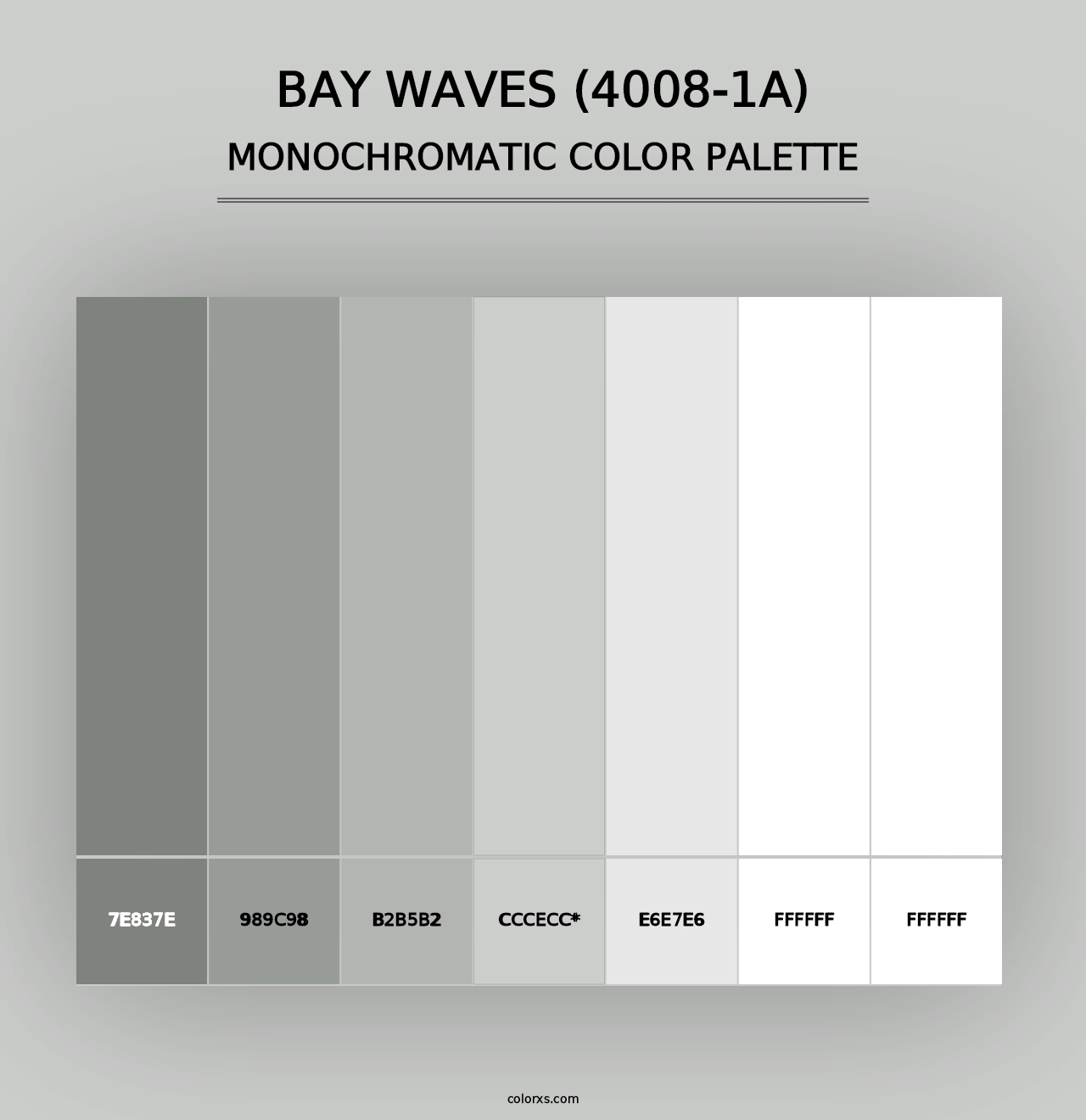 Bay Waves (4008-1A) - Monochromatic Color Palette