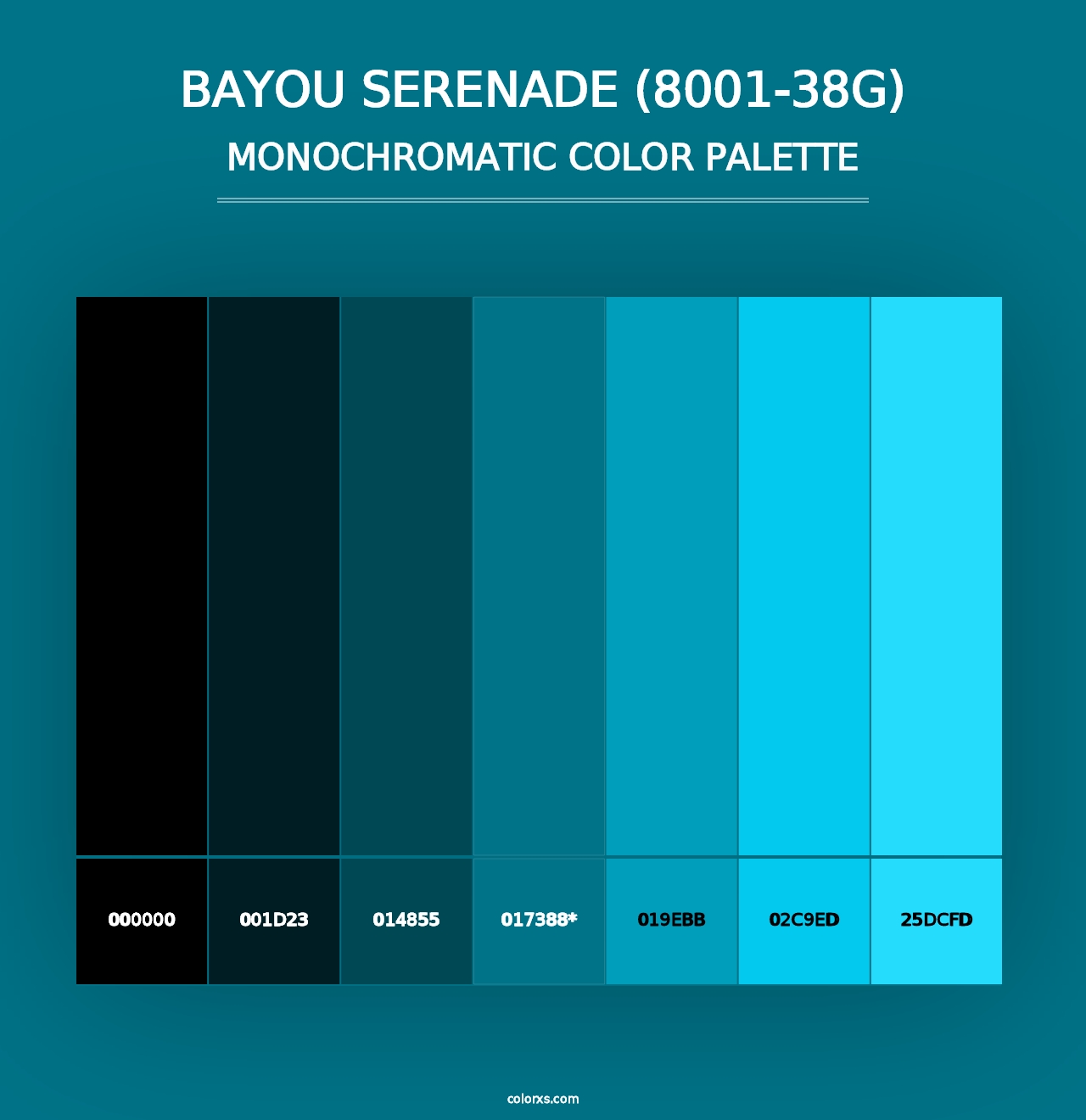 Bayou Serenade (8001-38G) - Monochromatic Color Palette