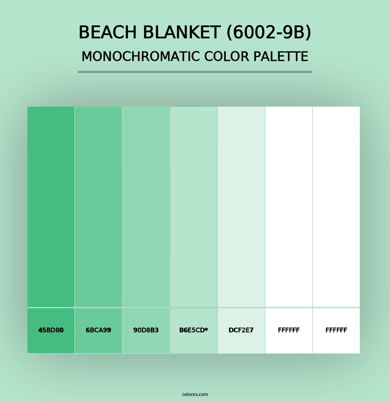 Beach Blanket (6002-9B) - Monochromatic Color Palette