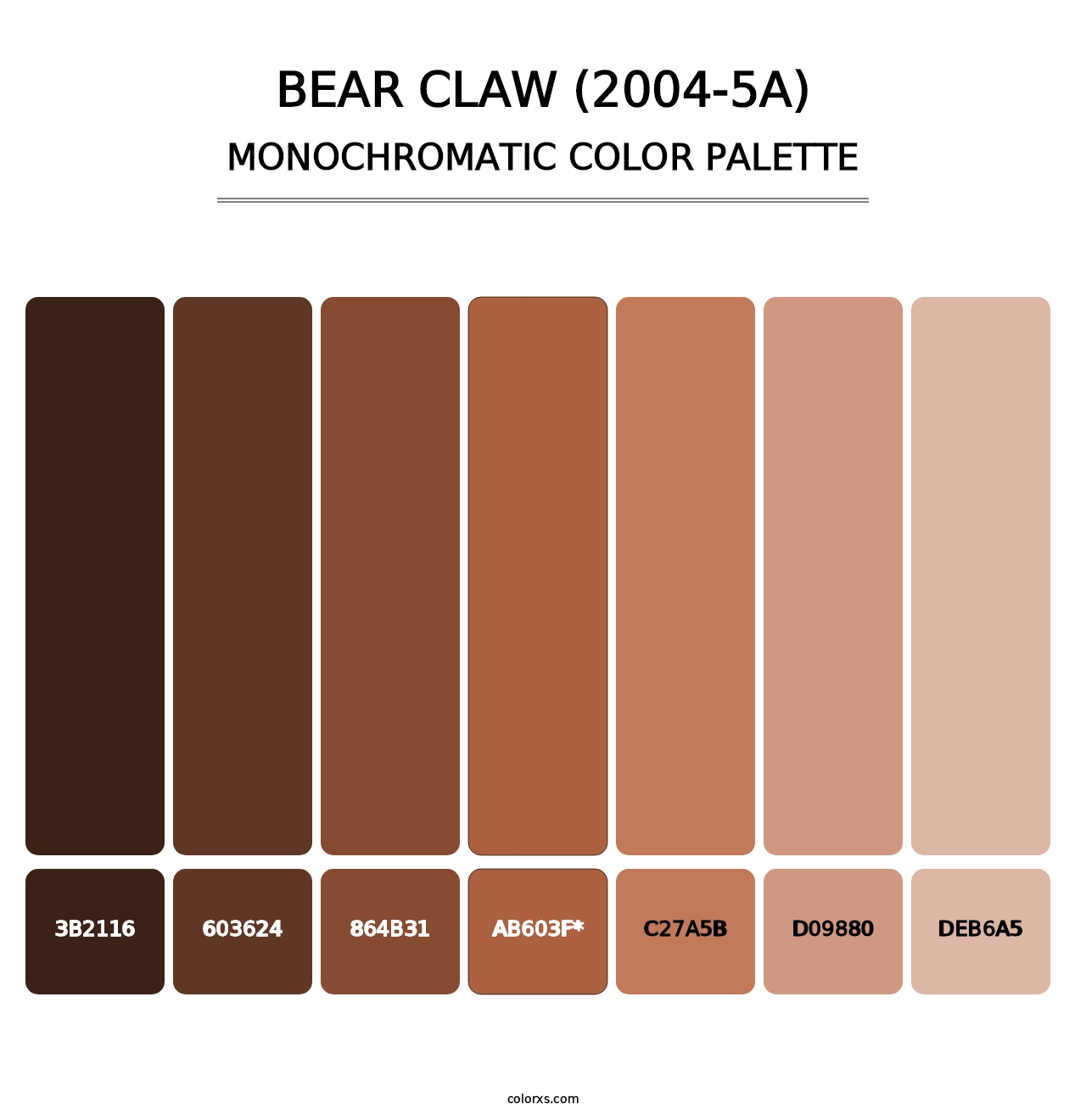 Bear Claw (2004-5A) - Monochromatic Color Palette