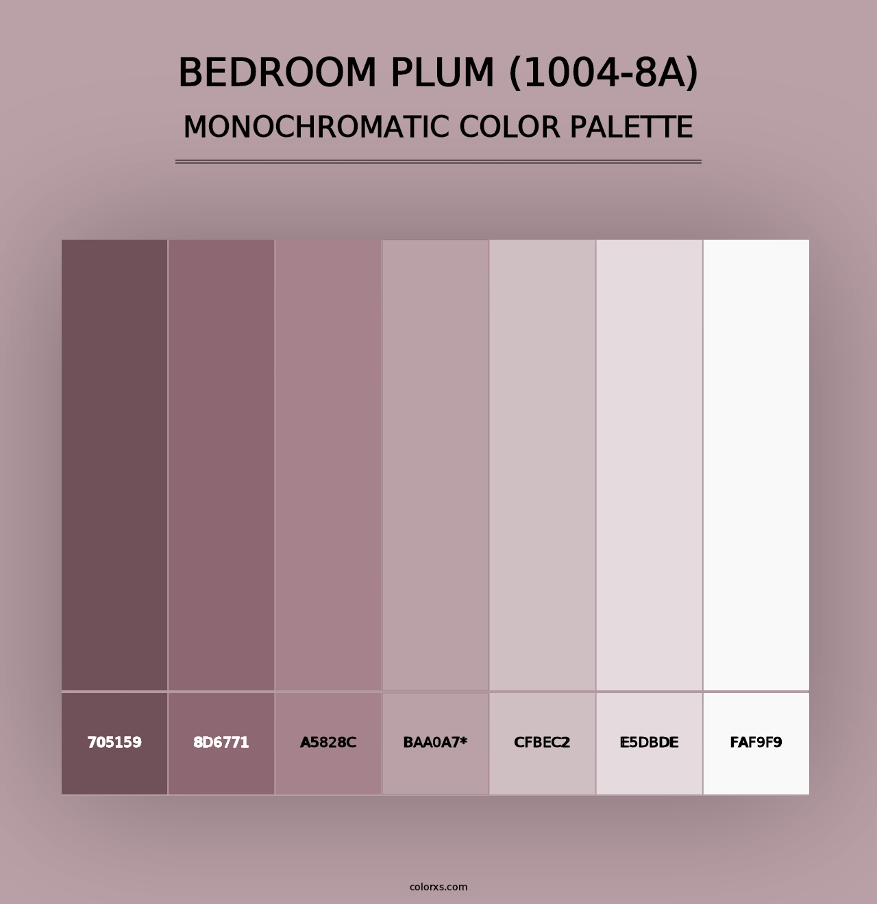 Bedroom Plum (1004-8A) - Monochromatic Color Palette