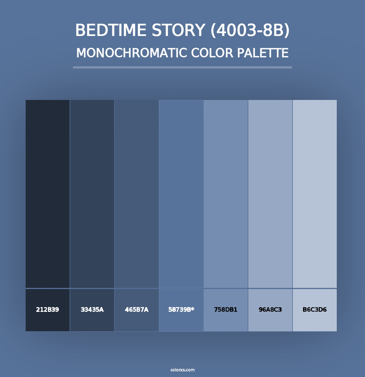 Bedtime Story (4003-8B) - Monochromatic Color Palette