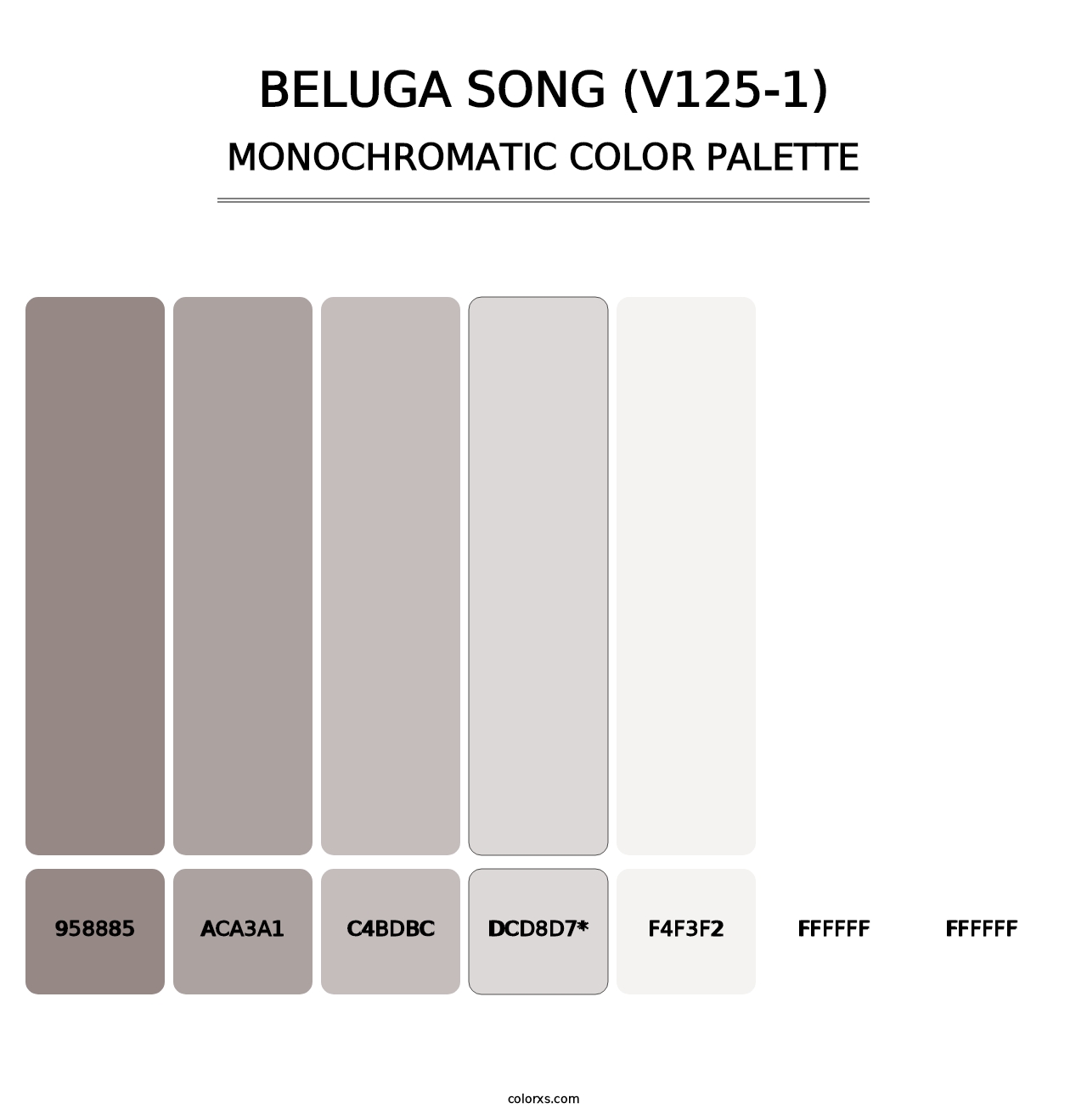 Beluga Song (V125-1) - Monochromatic Color Palette