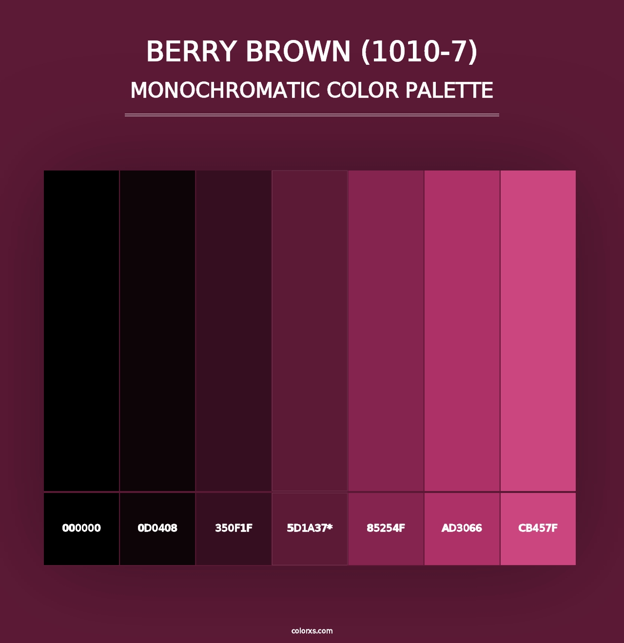 Berry Brown (1010-7) - Monochromatic Color Palette