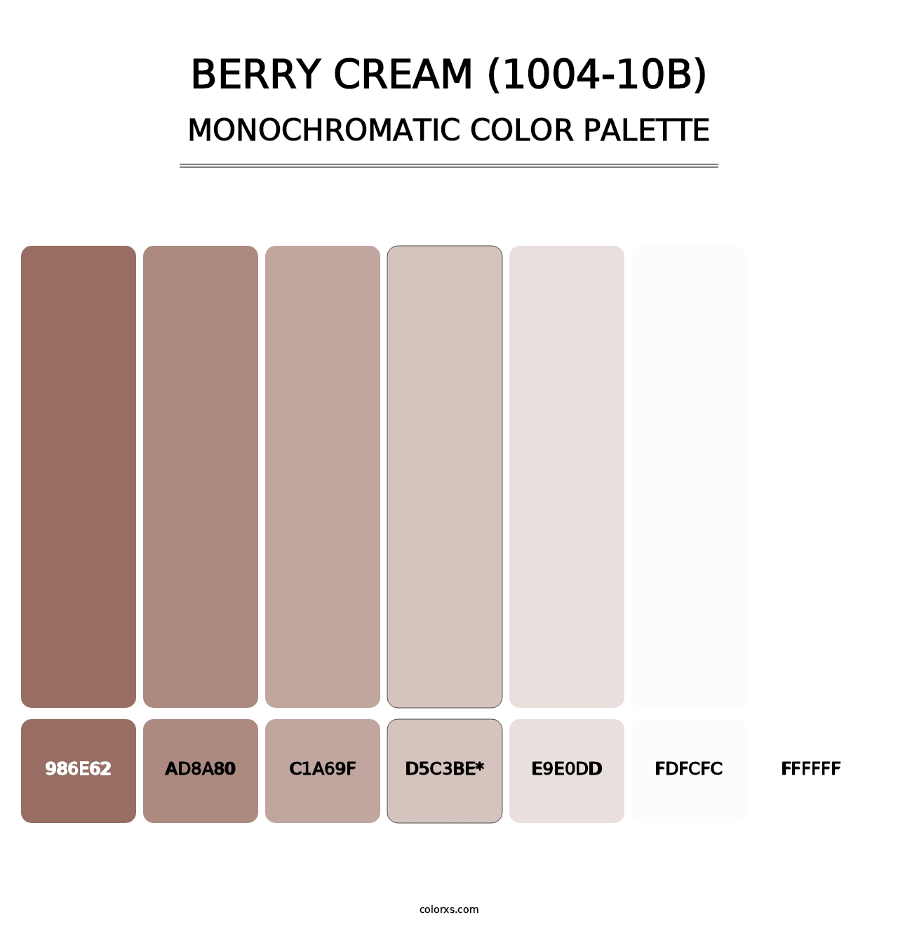 Berry Cream (1004-10B) - Monochromatic Color Palette