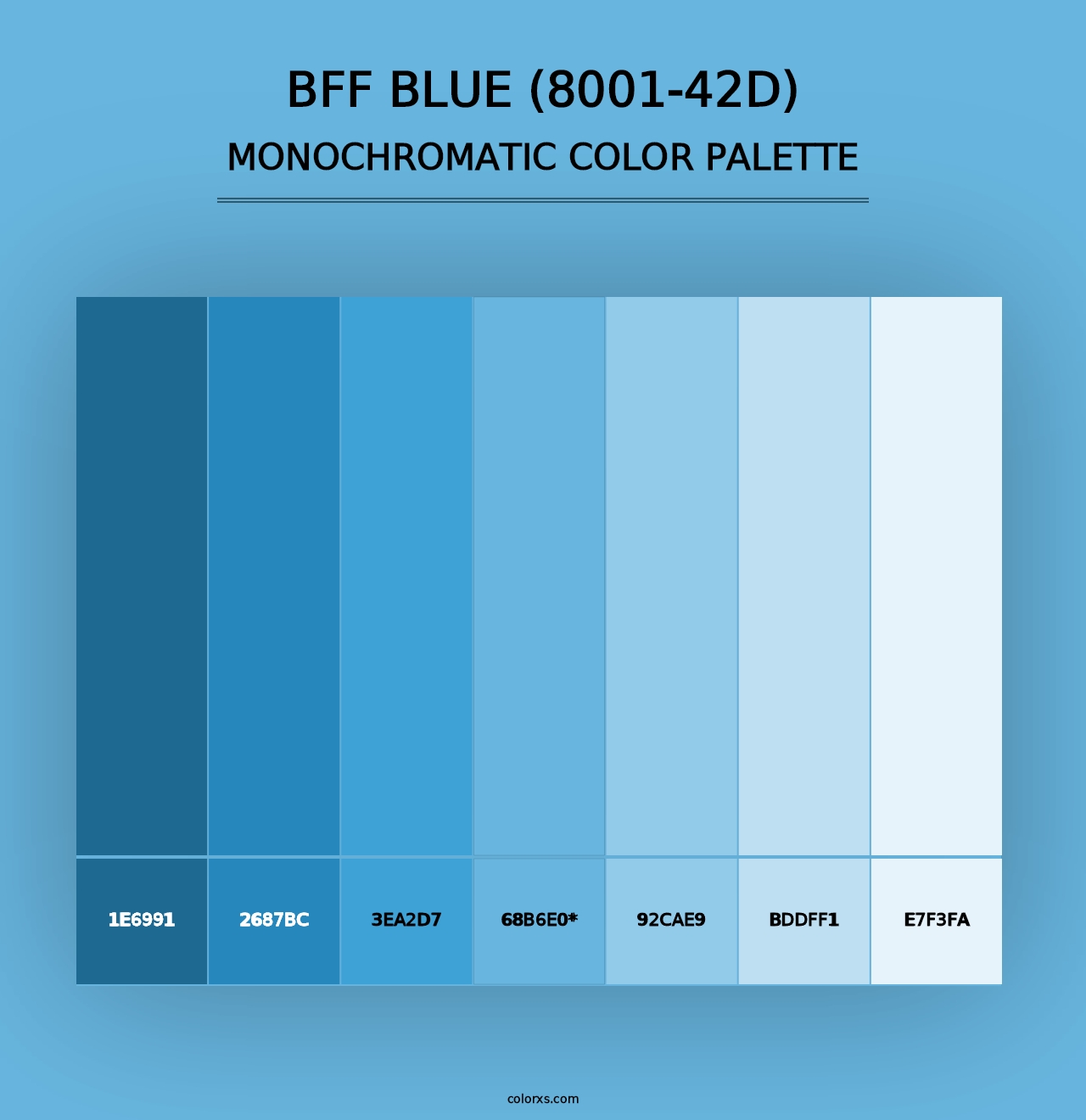 BFF Blue (8001-42D) - Monochromatic Color Palette