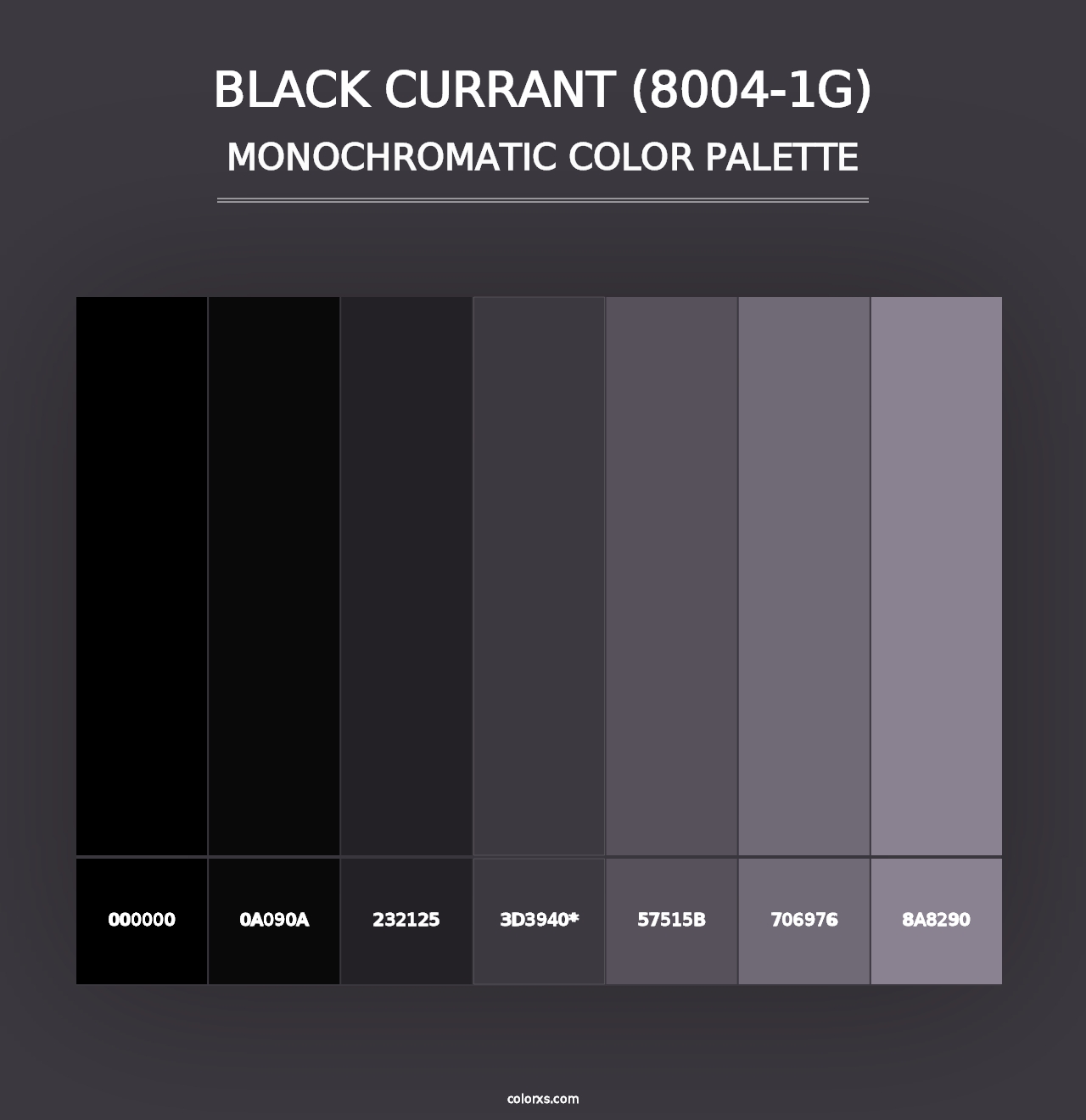 Black Currant (8004-1G) - Monochromatic Color Palette