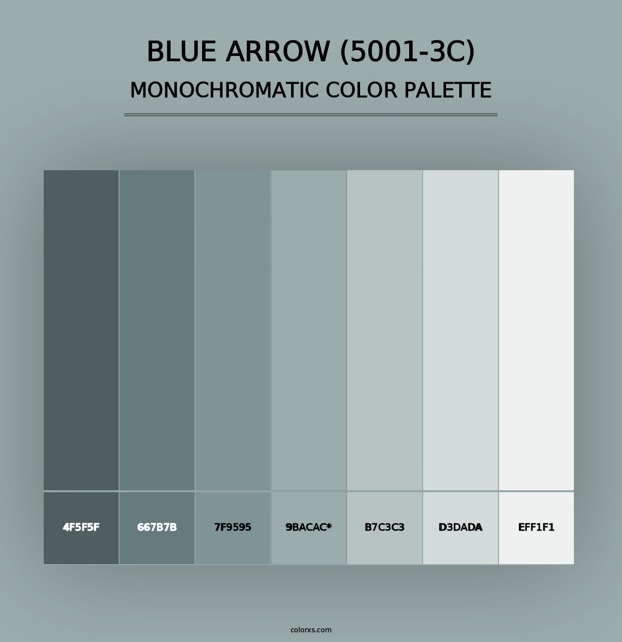 Blue Arrow (5001-3C) - Monochromatic Color Palette