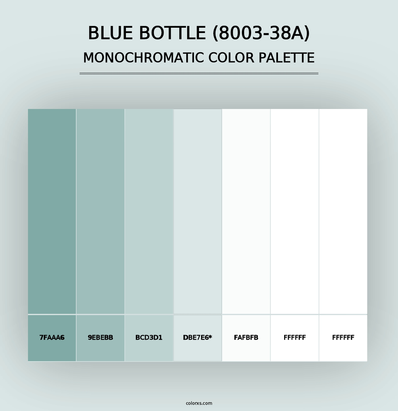 Blue Bottle (8003-38A) - Monochromatic Color Palette