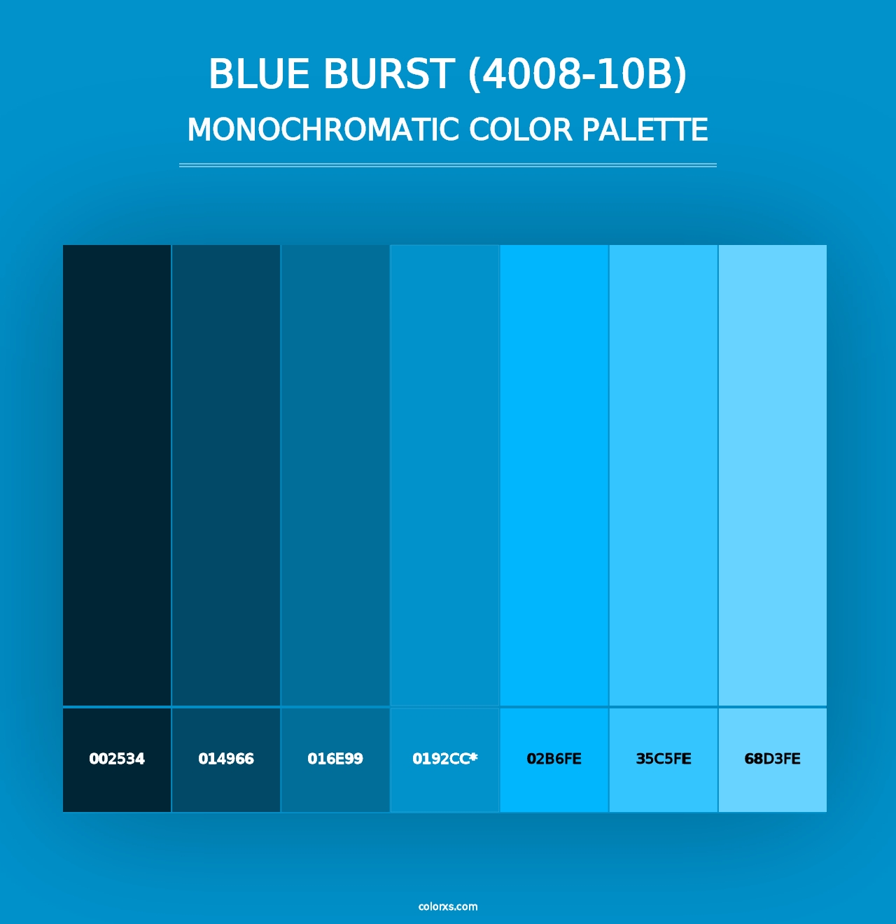 Blue Burst (4008-10B) - Monochromatic Color Palette