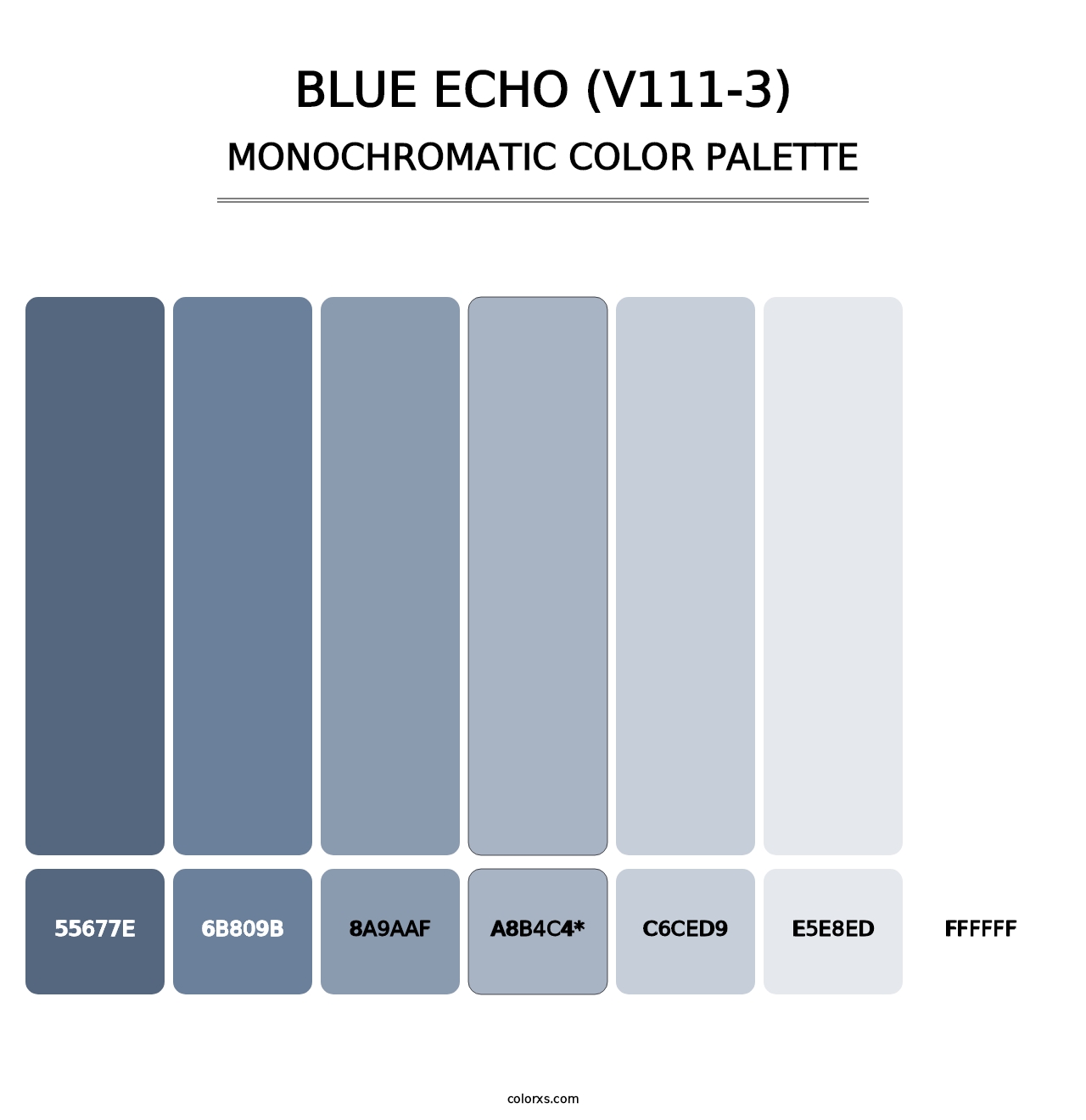 Blue Echo (V111-3) - Monochromatic Color Palette