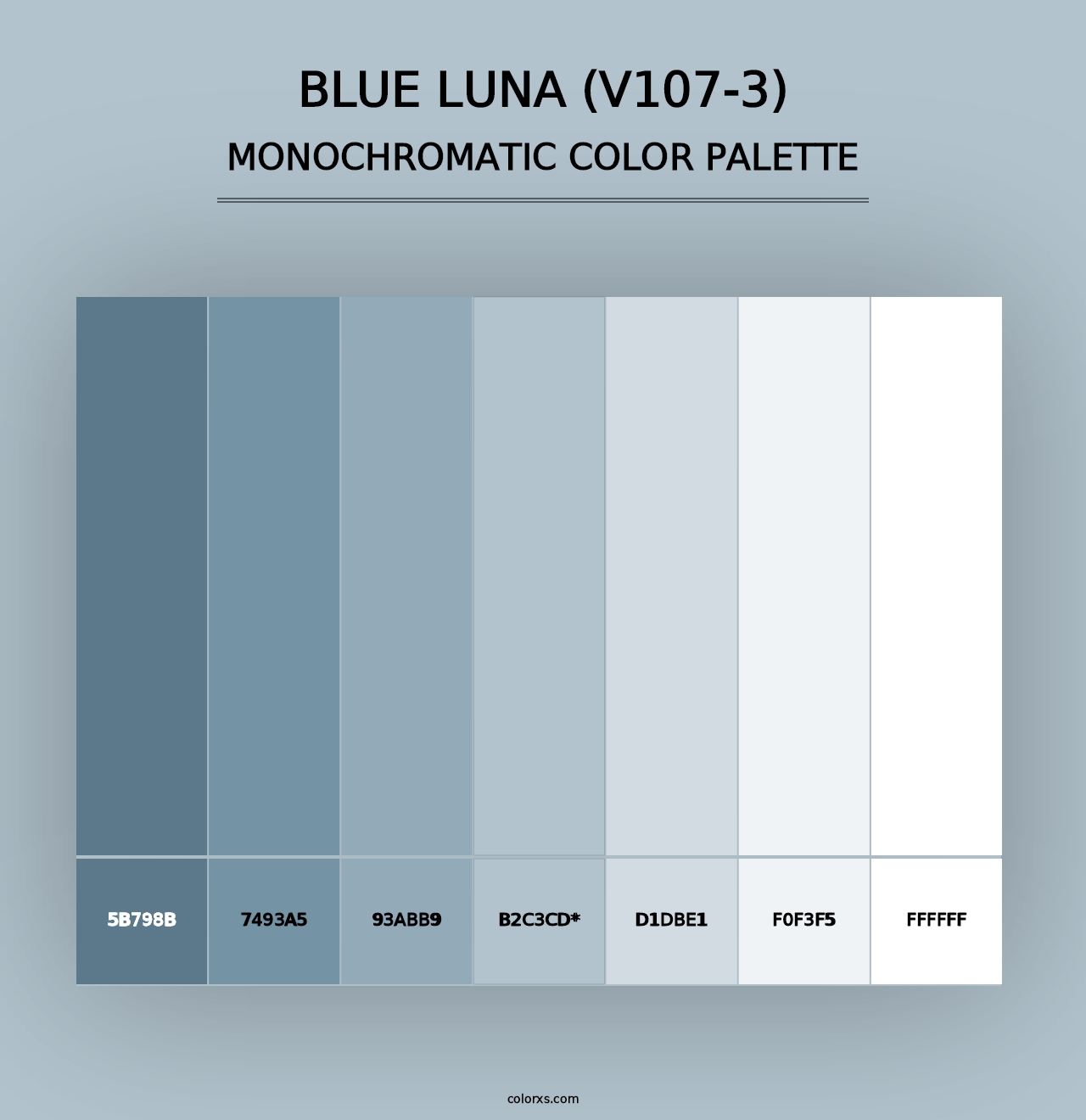 Blue Luna (V107-3) - Monochromatic Color Palette