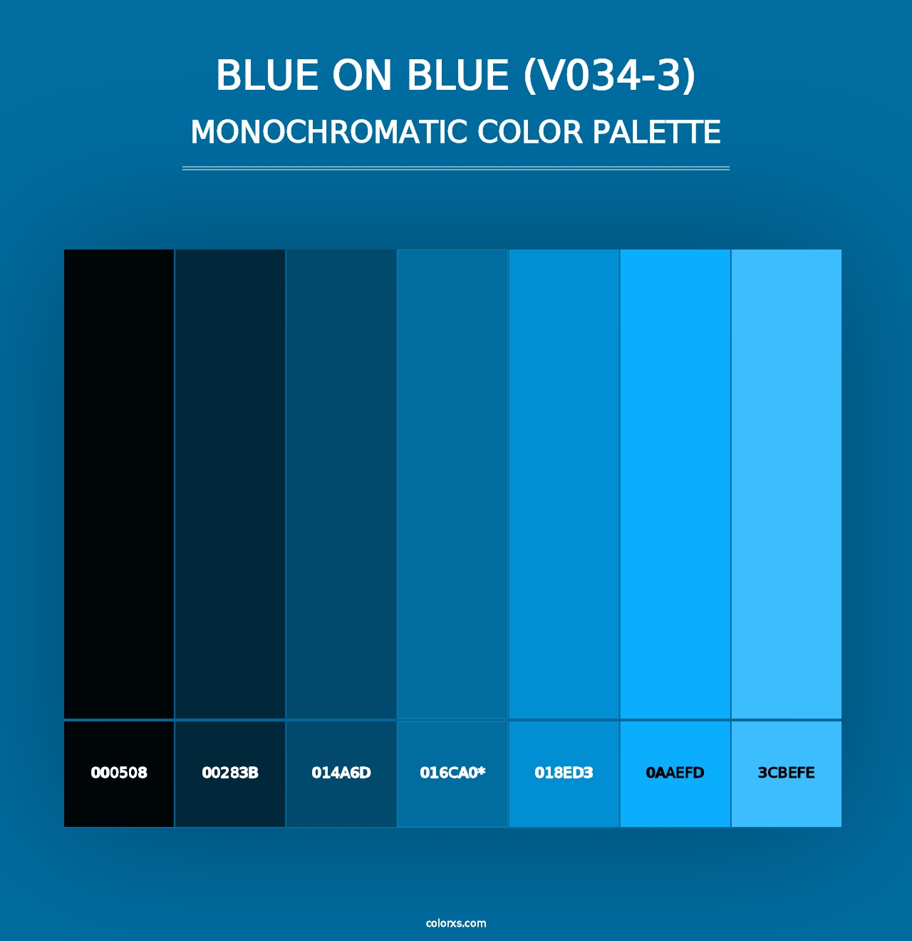 Blue on Blue (V034-3) - Monochromatic Color Palette