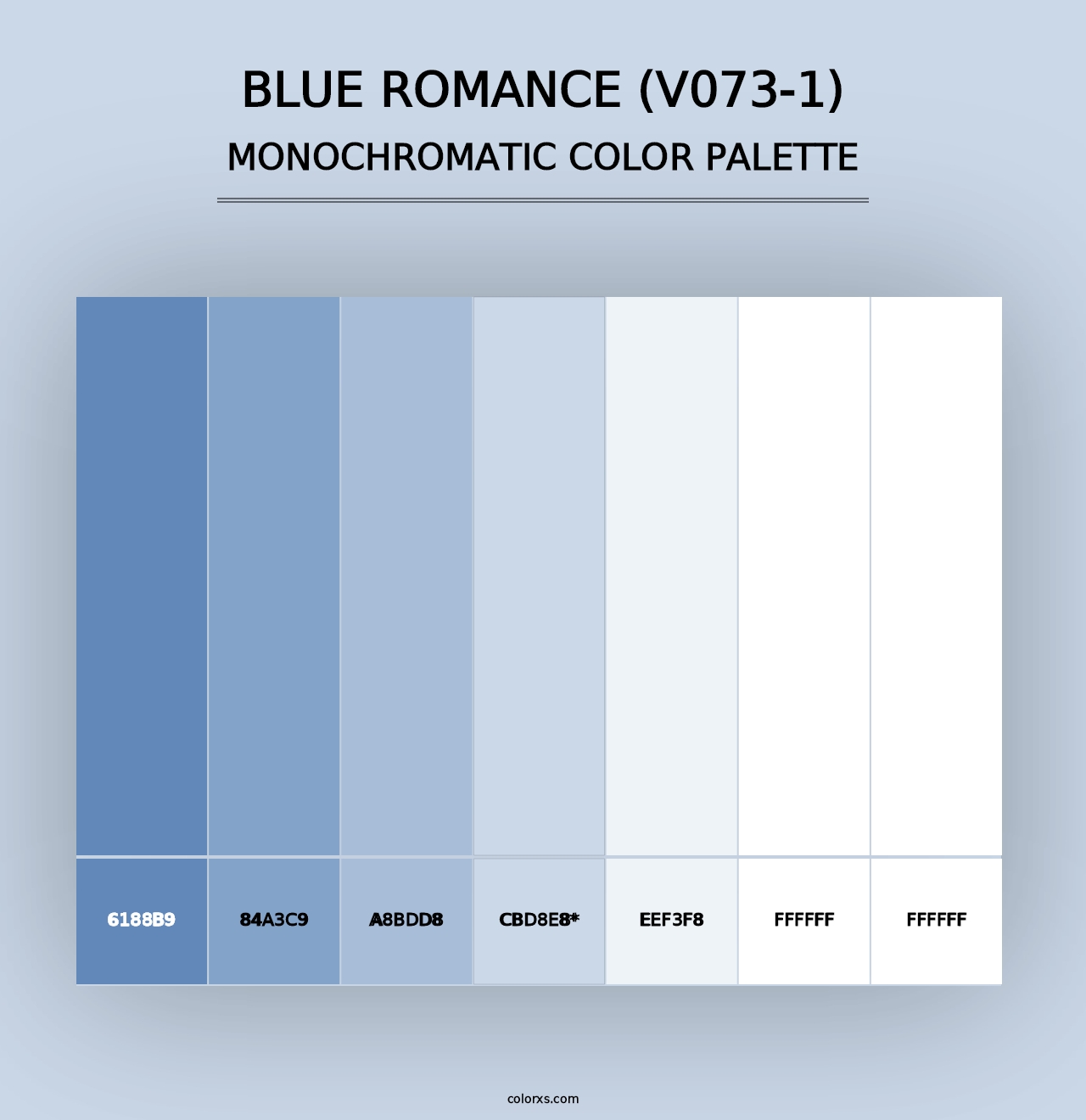 Blue Romance (V073-1) - Monochromatic Color Palette