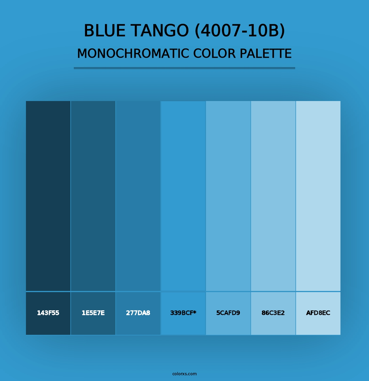 Blue Tango (4007-10B) - Monochromatic Color Palette