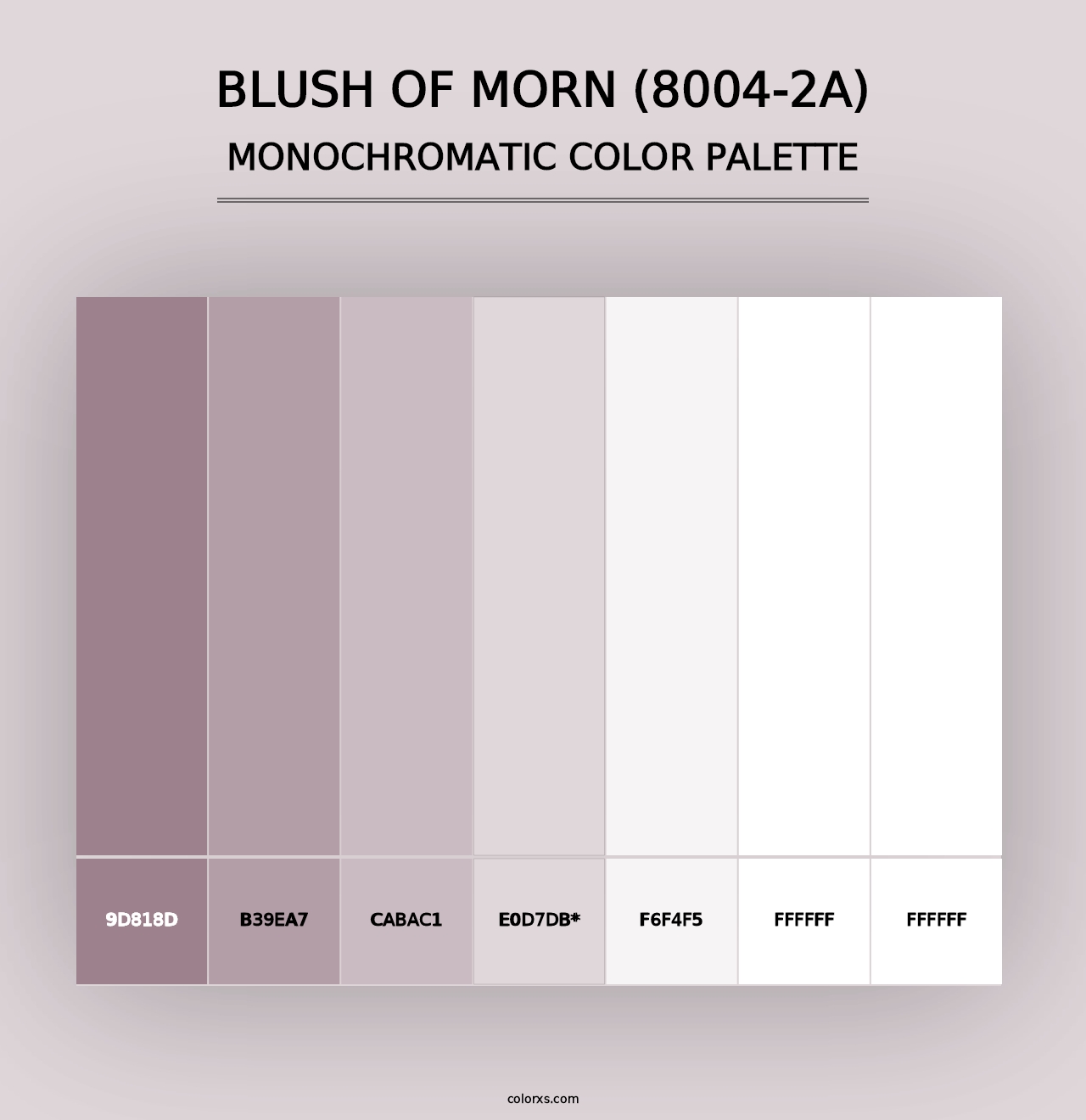 Blush of Morn (8004-2A) - Monochromatic Color Palette