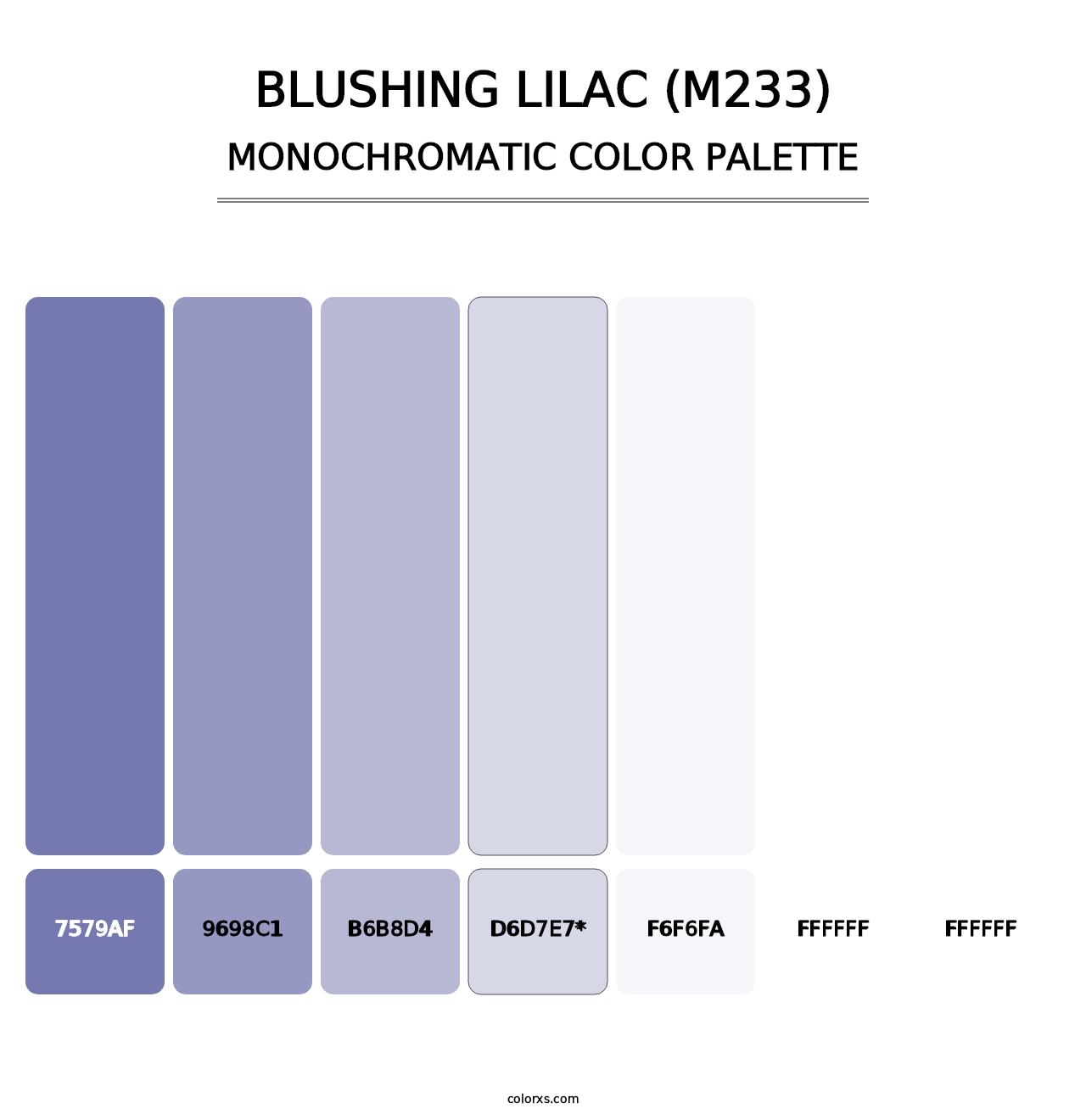 Blushing Lilac (M233) - Monochromatic Color Palette